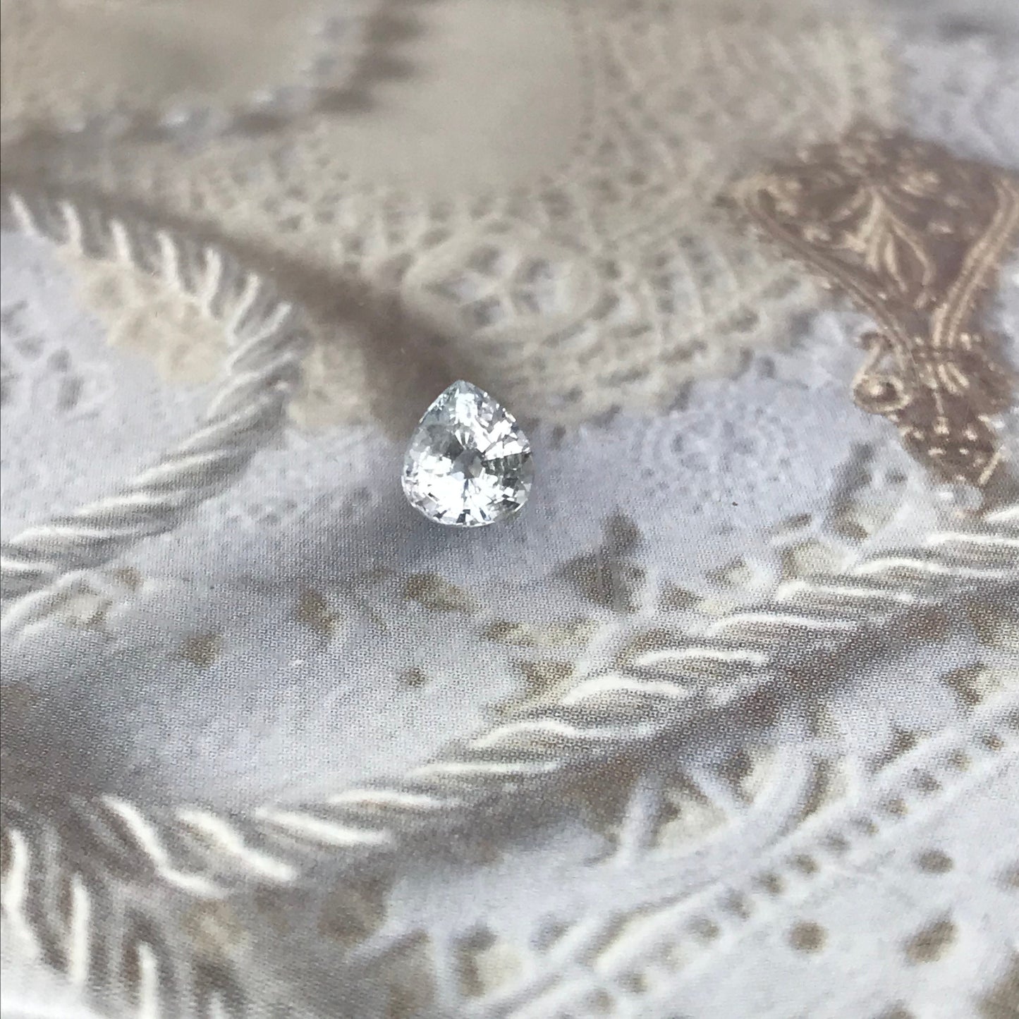 Natural Purple Gray Sapphire 0.77 carat 5.5 x 5 mm Pear Cut, Faceted Loose Gemstone Light Purple Unmounted Gem