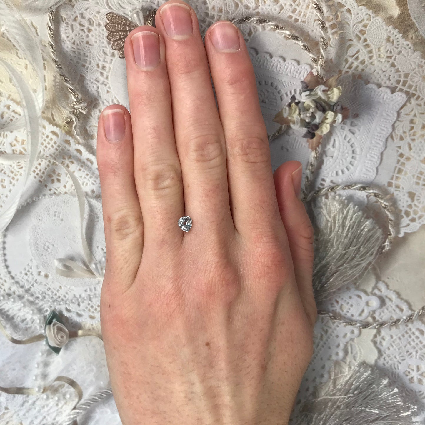 Natural Purple Gray Sapphire 0.77 carat 5.5 x 5 mm Pear Cut, Faceted Loose Gemstone Light Purple Unmounted Gem