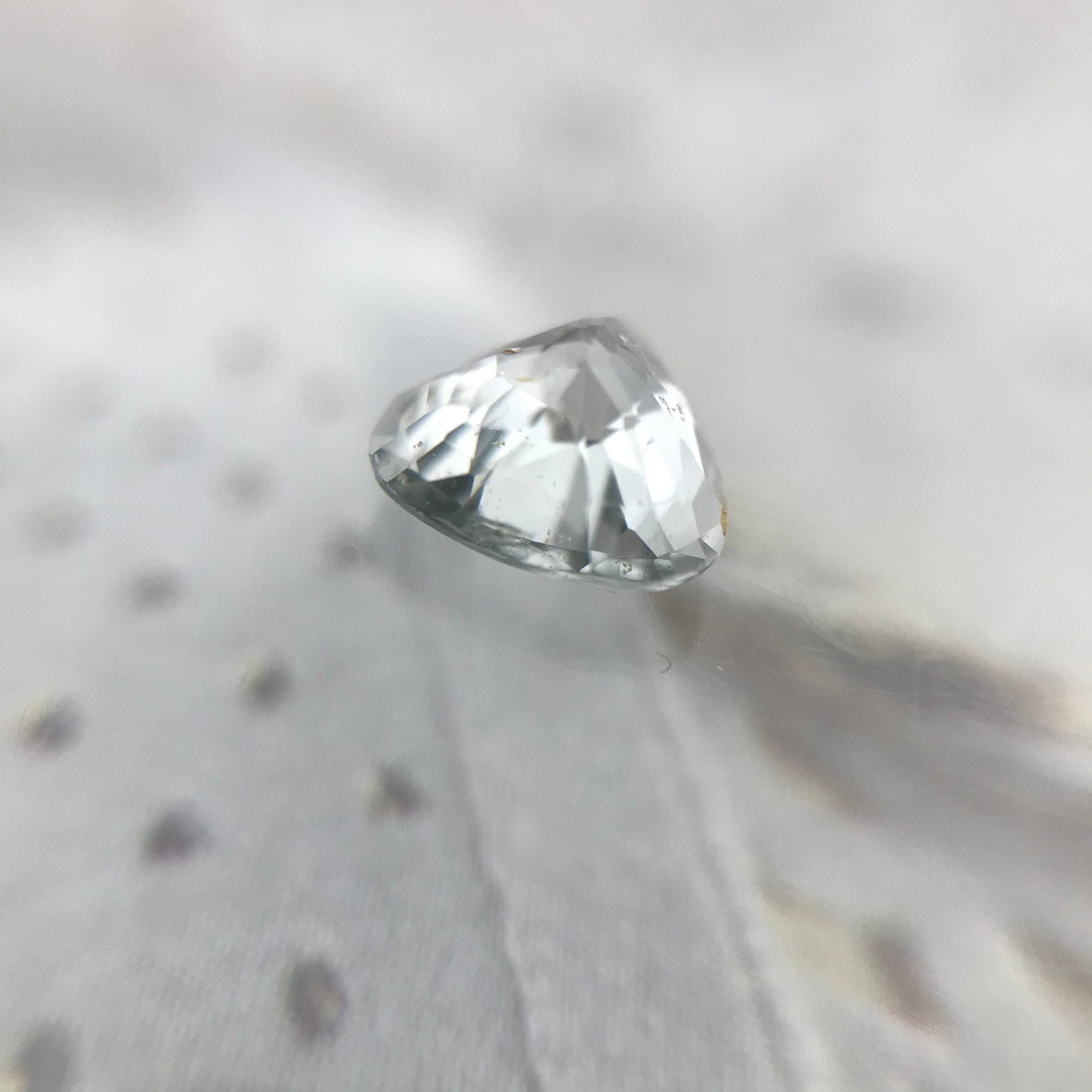 Natural Light Color Sapphire 0.80 carat 5.6 x 5.7 mm Fat Pear Cut, Faceted Loose Gemstone Very Light Unmounted Gem