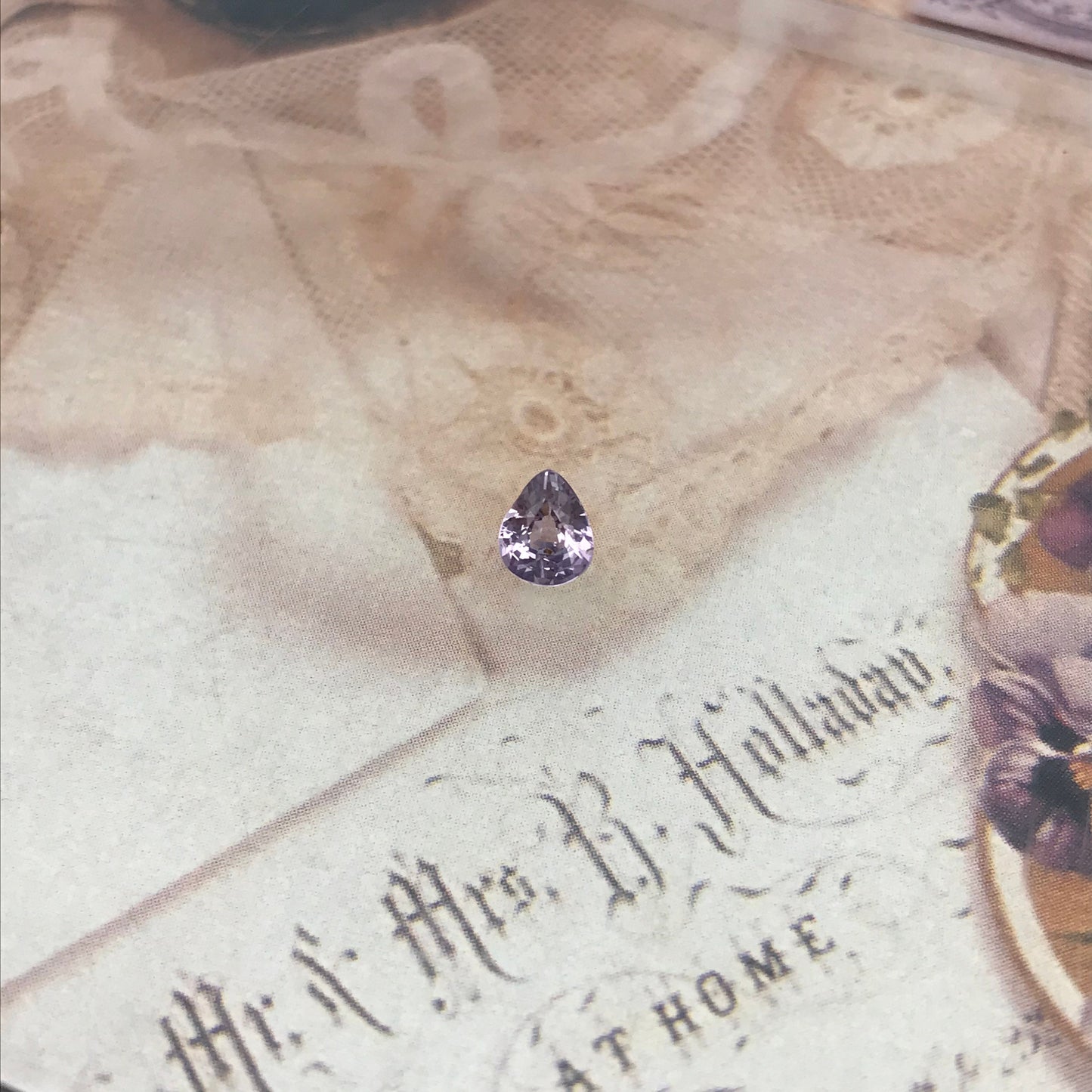 0.61 carat Natural Purple Sapphire 5.8x4.7 mm Pear Cut, Faceted Loose Gemstone Purple Violet Unmounted Gem