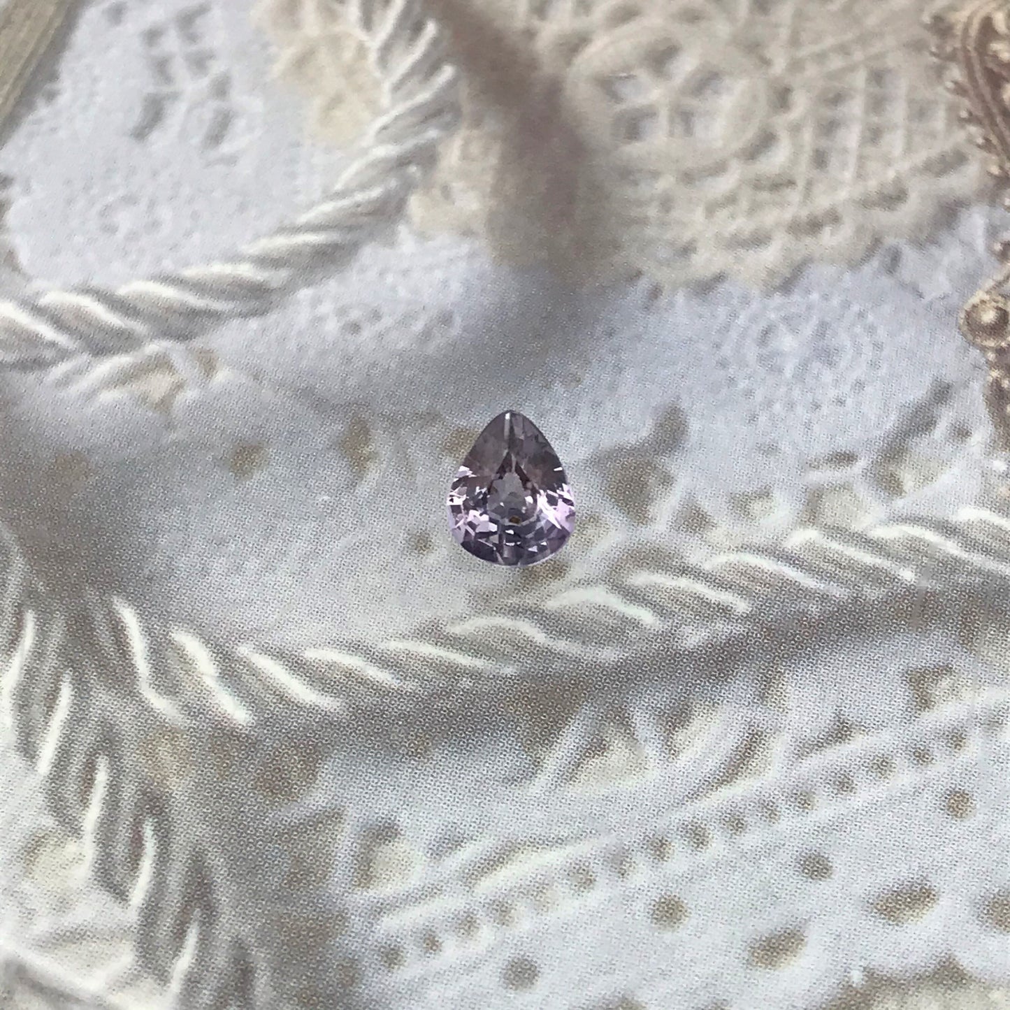 0.61 carat Natural Purple Sapphire 5.8x4.7 mm Pear Cut, Faceted Loose Gemstone Purple Violet Unmounted Gem
