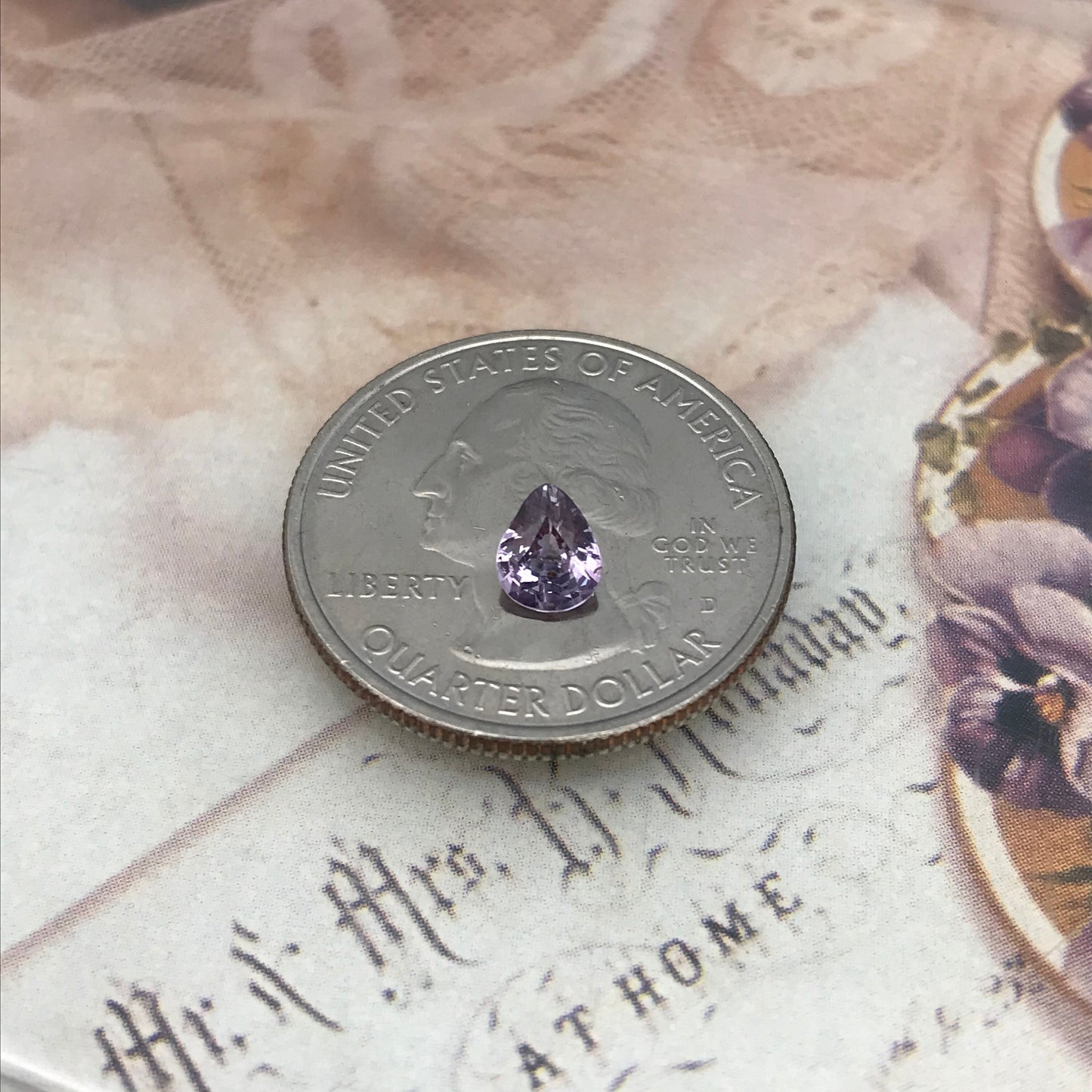 0.61 carat Natural Purple Sapphire 5.8x4.7 mm Pear Cut, Faceted Loose Gemstone Purple Violet Unmounted Gem