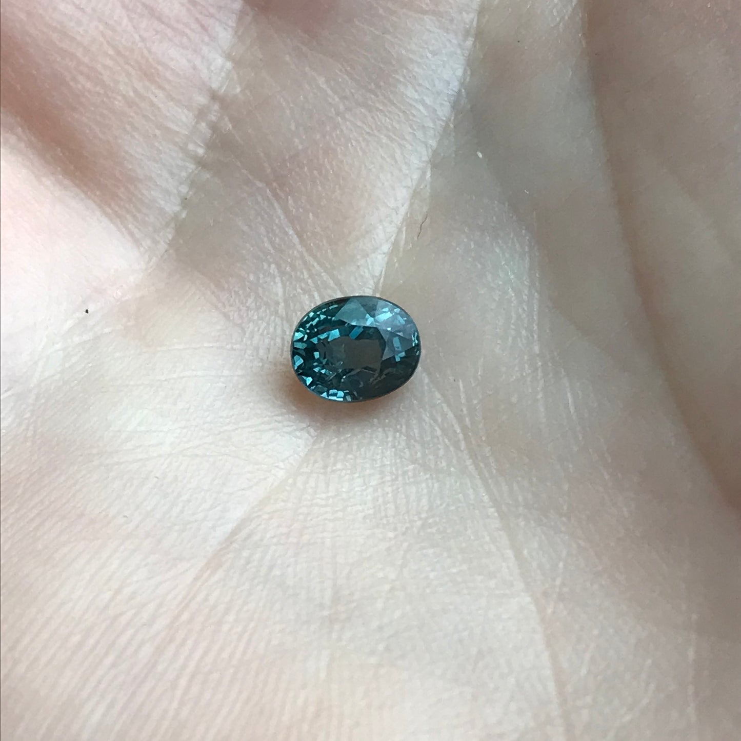 6x5mm Natural Blue Green Sapphire 1.13 carat, Oval Cut Corundum Faceted Loose Unmounted Gem Gemstone Earth Mined Genuine Bluish Green