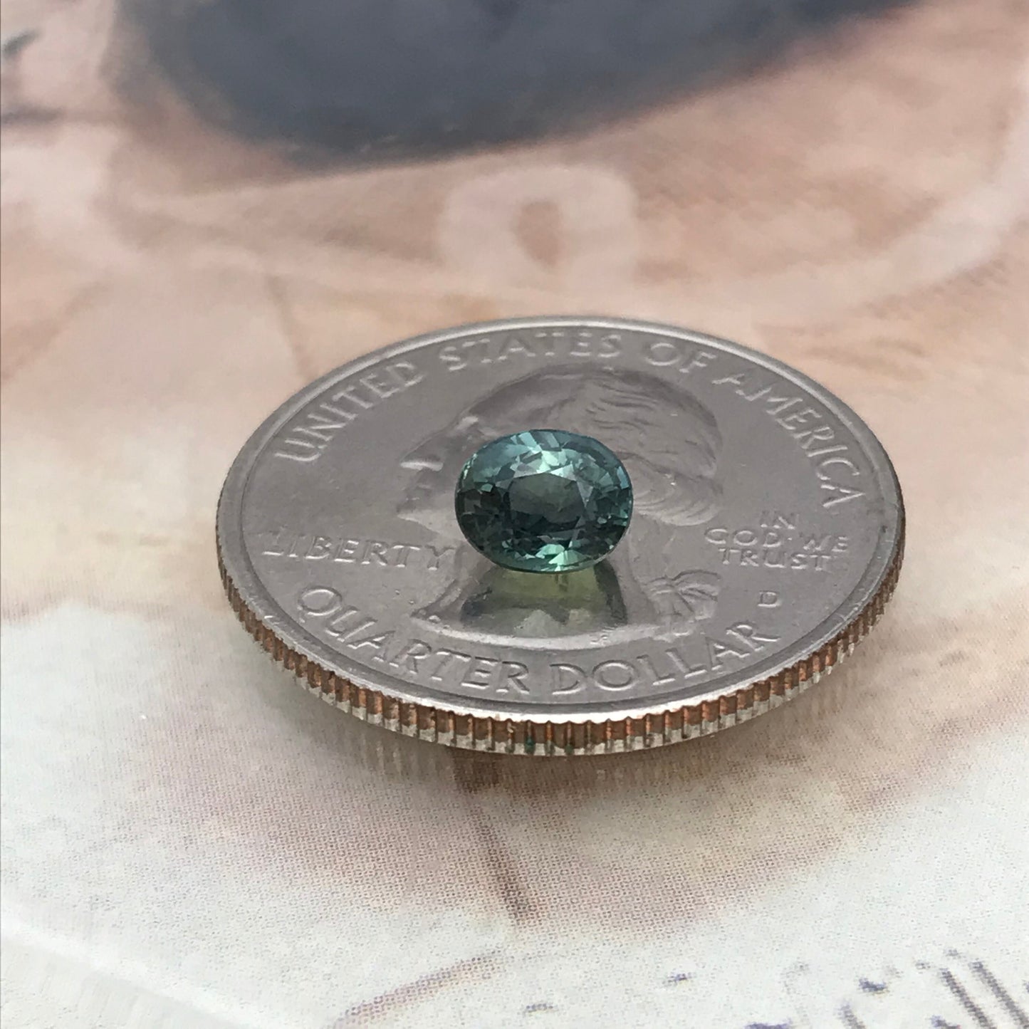 6x5mm Natural Blue Green Sapphire 1.13 carat, Oval Cut Corundum Faceted Loose Unmounted Gem Gemstone Earth Mined Genuine Bluish Green