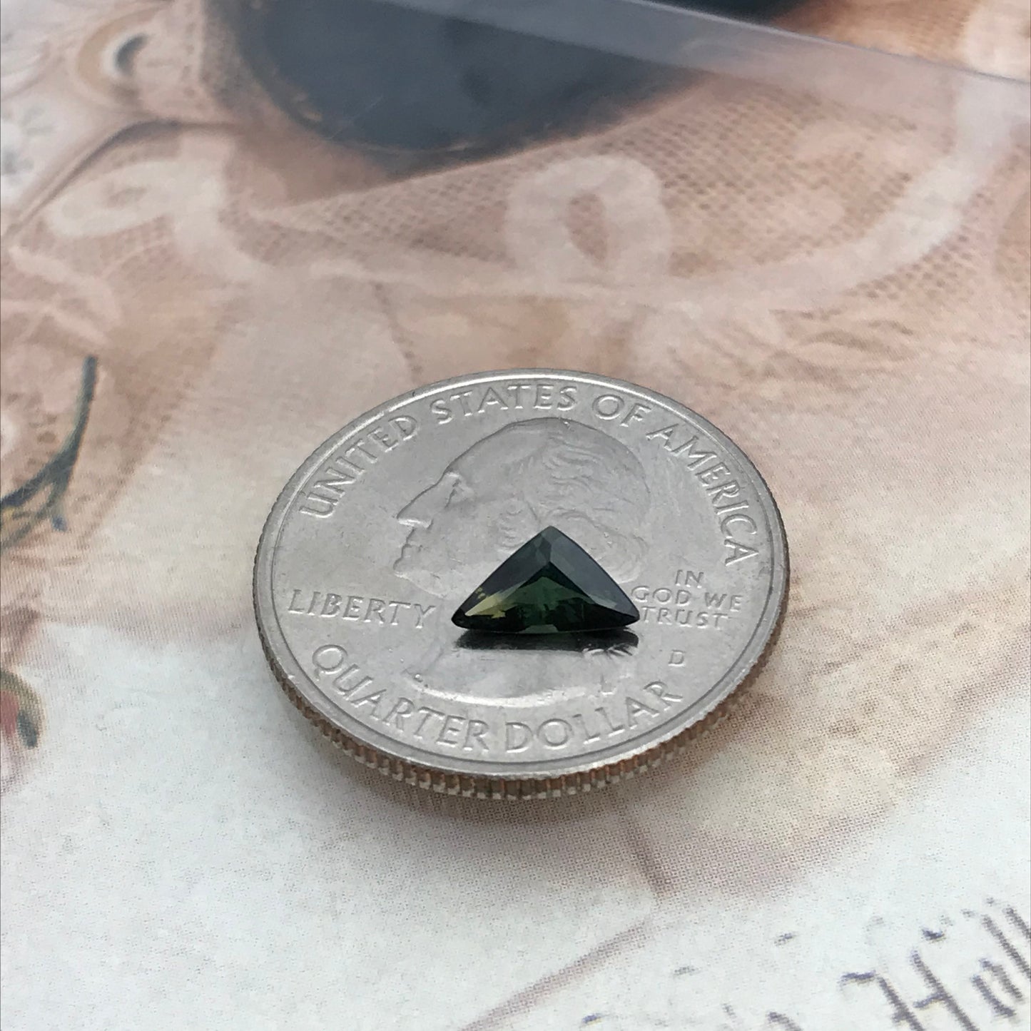 0.70 Carat Natural Sapphire 8x4.5mm - Green Blue Gemstone - Trillion Cut Corundum Gem Faceted Loose Unmounted