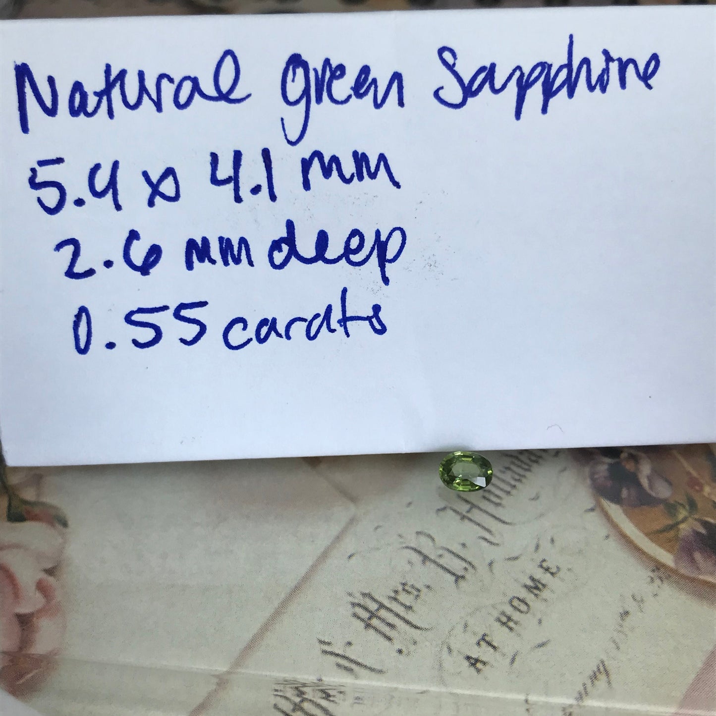 Natural Green Sapphire 5.4 x 4.1 Oval Cut 0.55 carat Corundum Faceted Loose Unmounted Gemstone Earth Mined Genuine Stone Yellowish Green