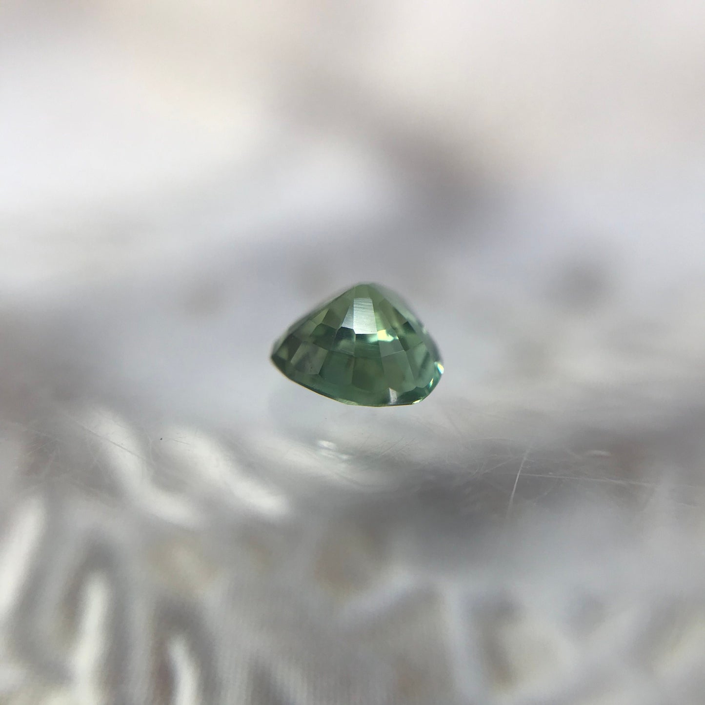 0.50 carat Natural Sapphire 4.7x4.5mm Fat Pear Cut Green Corundum Faceted Loose Unmounted Gemstone Earth Mined Genuine Stone