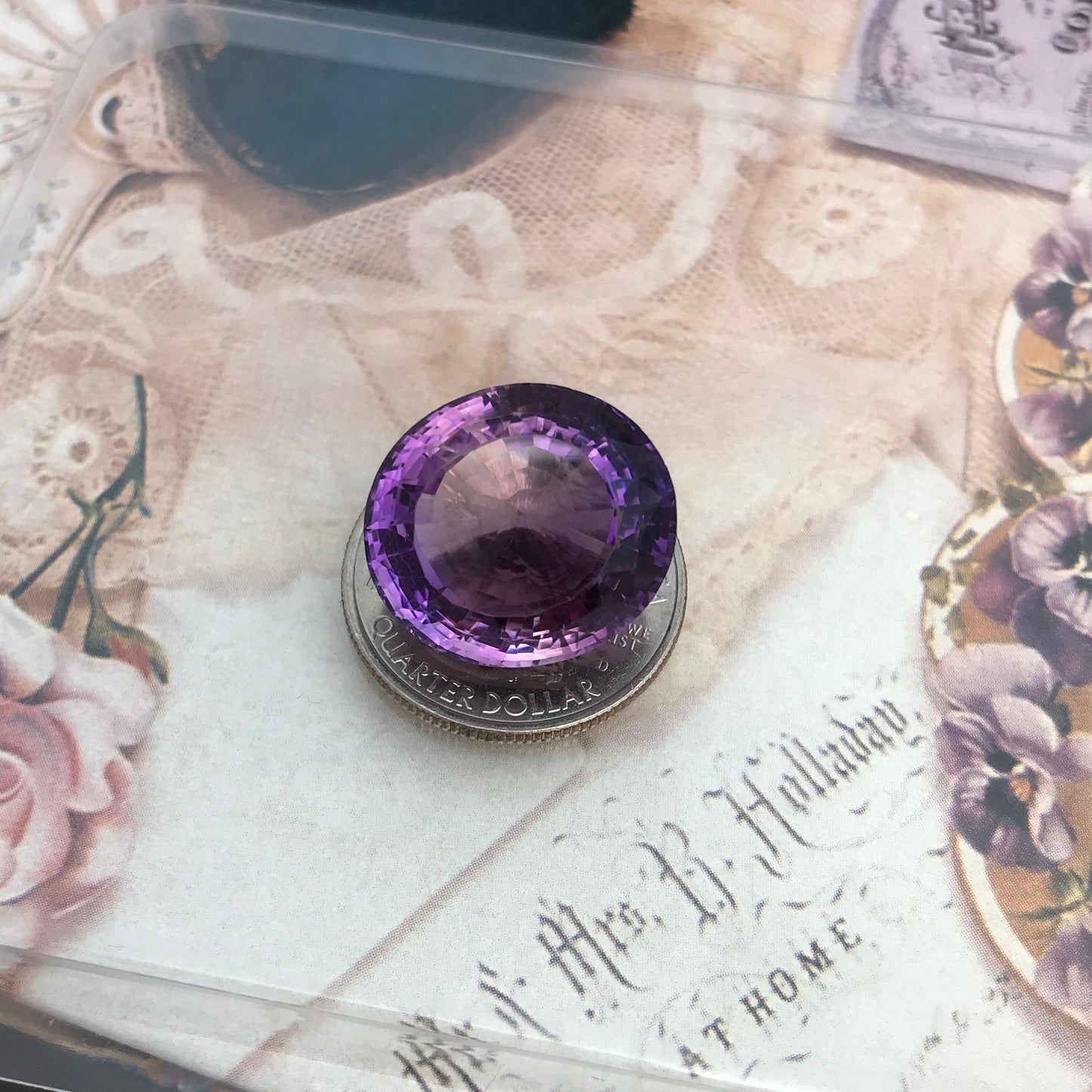 31 Carat Purple Amethyst 20.4x18mm Oval Cut Loose Gem Huge Gemstone Faceted  Stone For Gold Jewelry February Birthstone Large