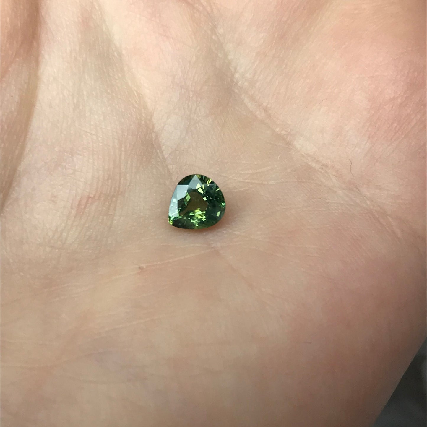 Natural Sapphire 6x5.5mm Fat Pear Cut 0.90 carat Green Blue Corundum Faceted Loose Unmounted Gemstone Earth Mined Genuine Stone