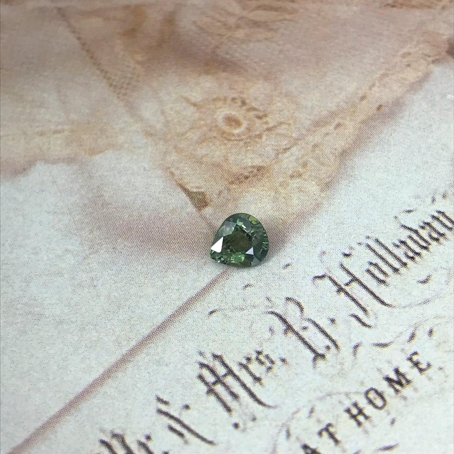 Natural Sapphire 6x5.5mm Fat Pear Cut 0.90 carat Green Blue Corundum Faceted Loose Unmounted Gemstone Earth Mined Genuine Stone