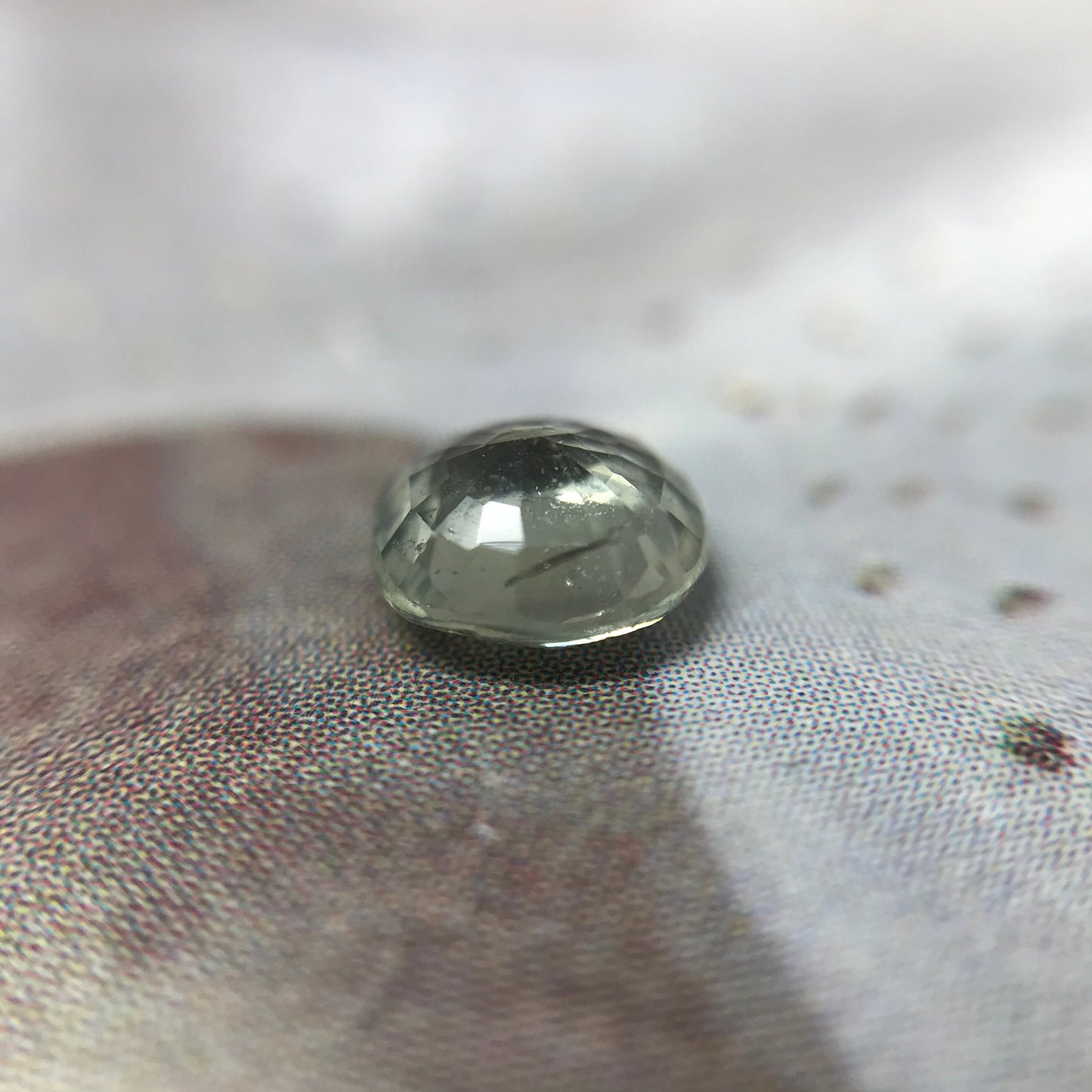 0.84 carat Natural Light Green Sapphire 5.5mm Cushion Cut, Loose Gem Unmounted Gemstone Faceted Stone Bluish Green Sapphire