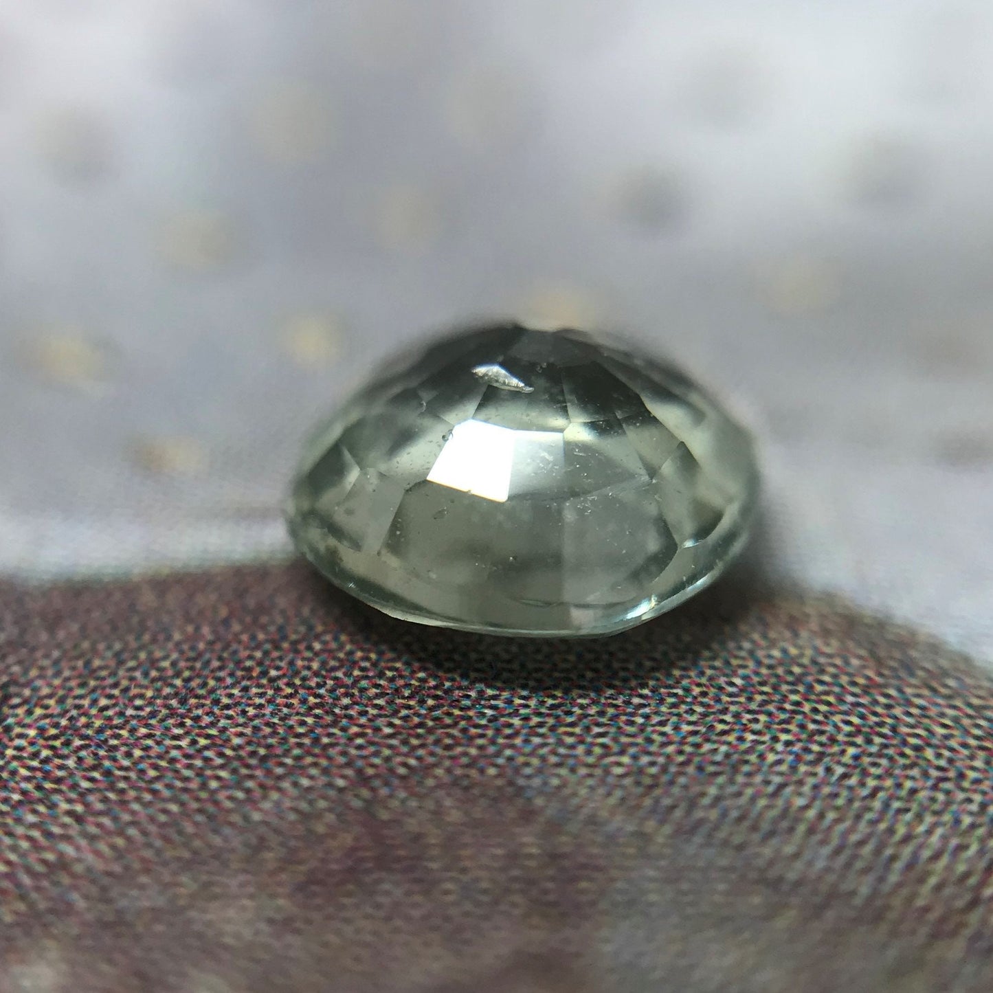 0.84 carat Natural Light Green Sapphire 5.5mm Cushion Cut, Loose Gem Unmounted Gemstone Faceted Stone Bluish Green Sapphire