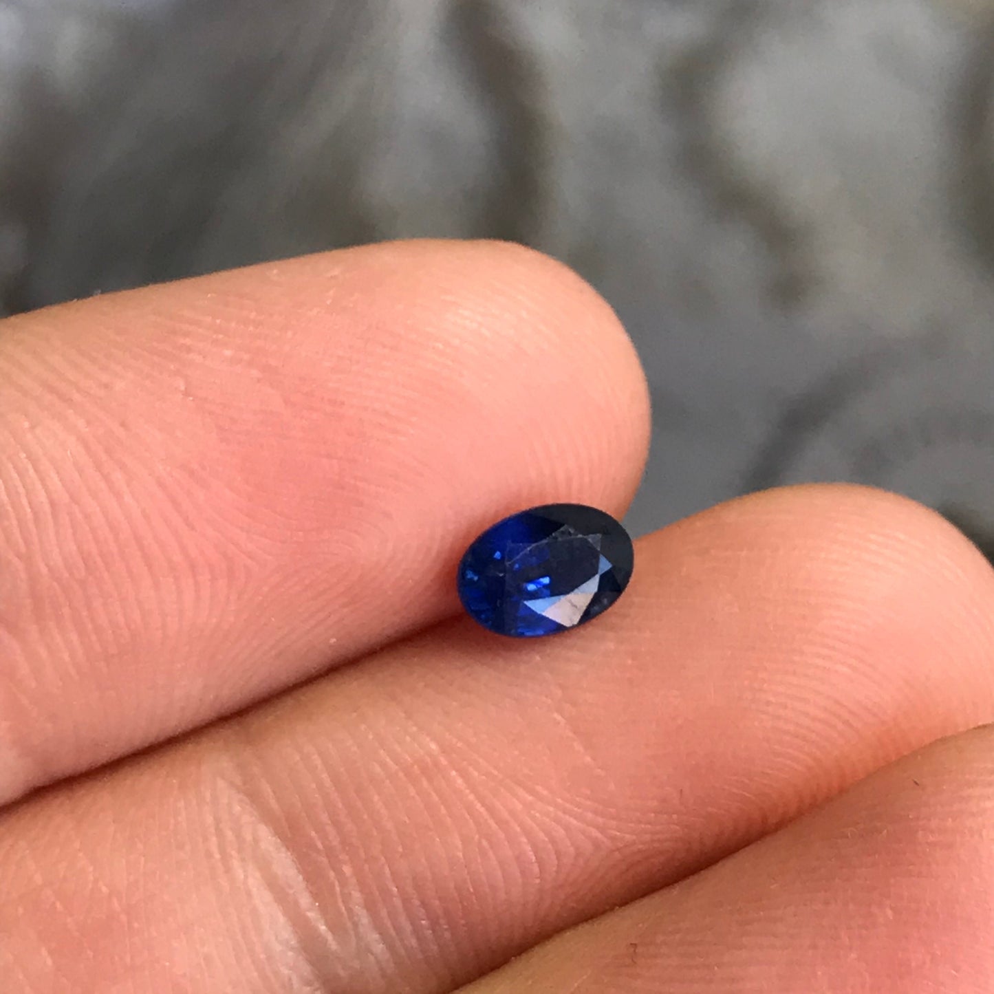 6x4mm Natural Blue Sapphire 0.64 Carat Oval Cut Heated Corundum, Unmounted Gem Faceted Loose Gemstone, US seller