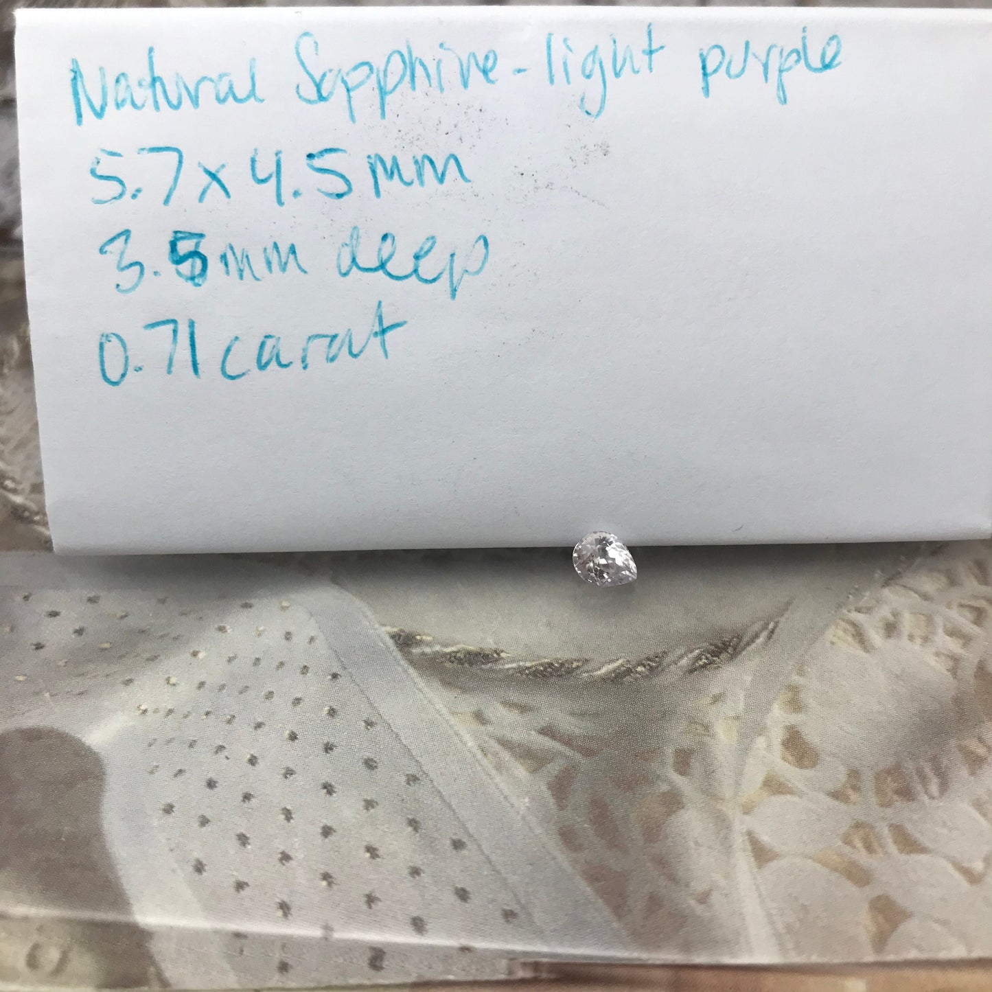 0.71 carat Lavender Natural Sapphire 5.7x4.5 mm Pear Cut, Faceted Loose Gemstone Light Purple Unmounted Gem