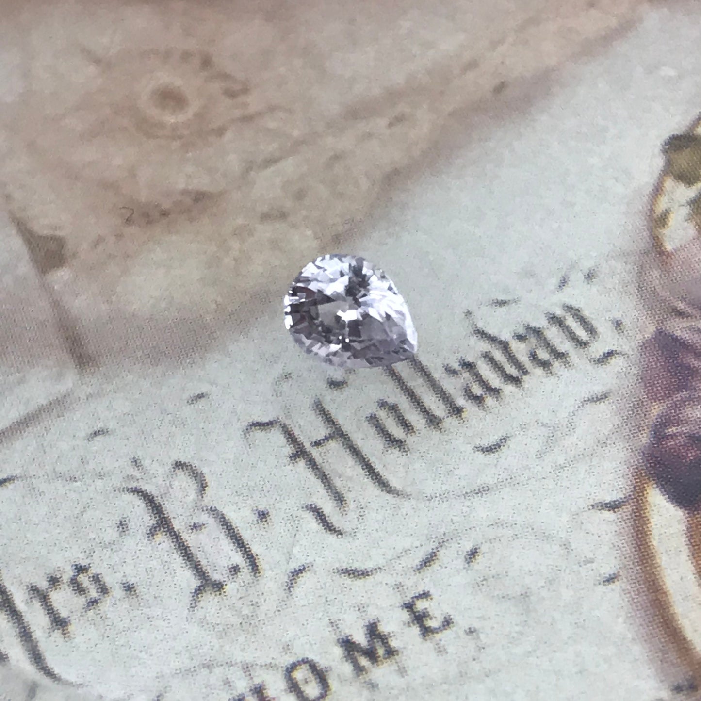 0.71 carat Lavender Natural Sapphire 5.7x4.5 mm Pear Cut, Faceted Loose Gemstone Light Purple Unmounted Gem