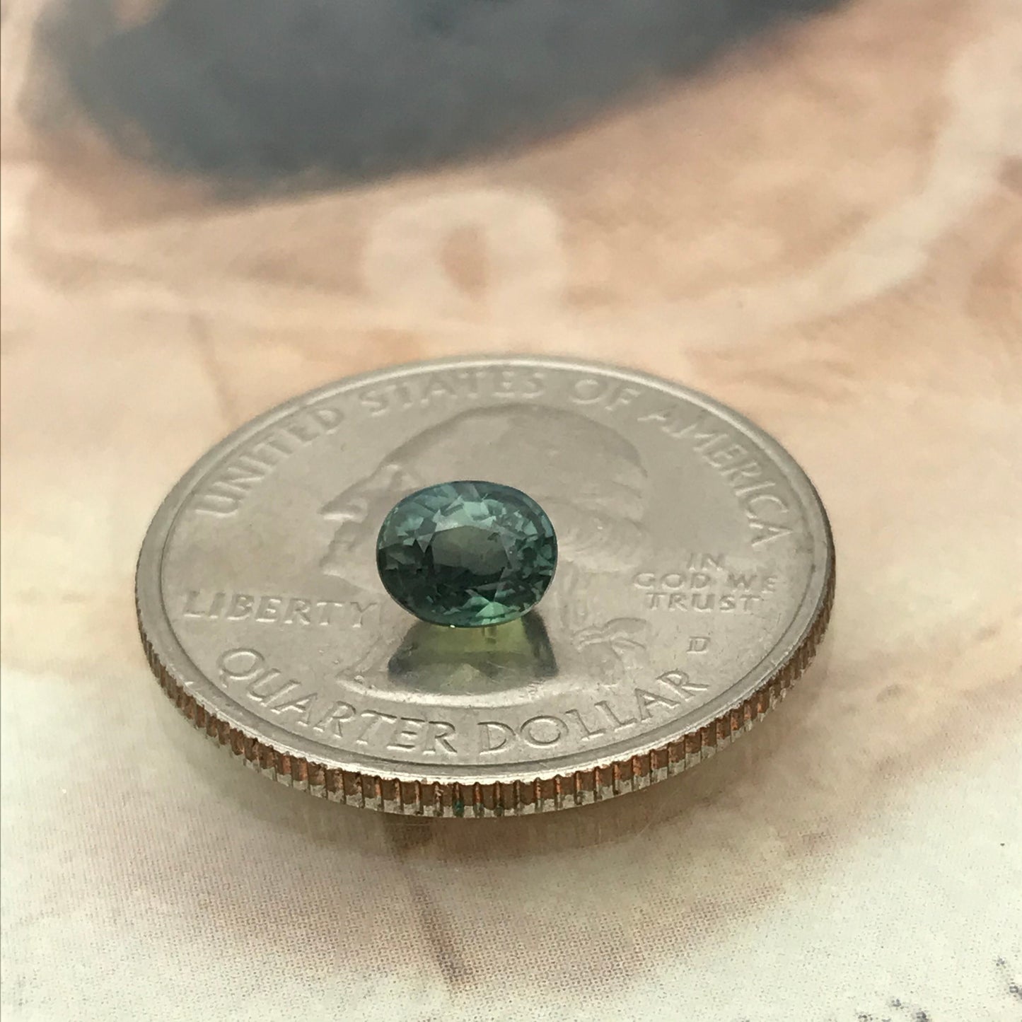 6x5mm Natural Blue Green Sapphire 1.13 carat, Oval Cut Corundum Faceted Loose Unmounted Gem Gemstone Earth Mined Genuine Bluish Green