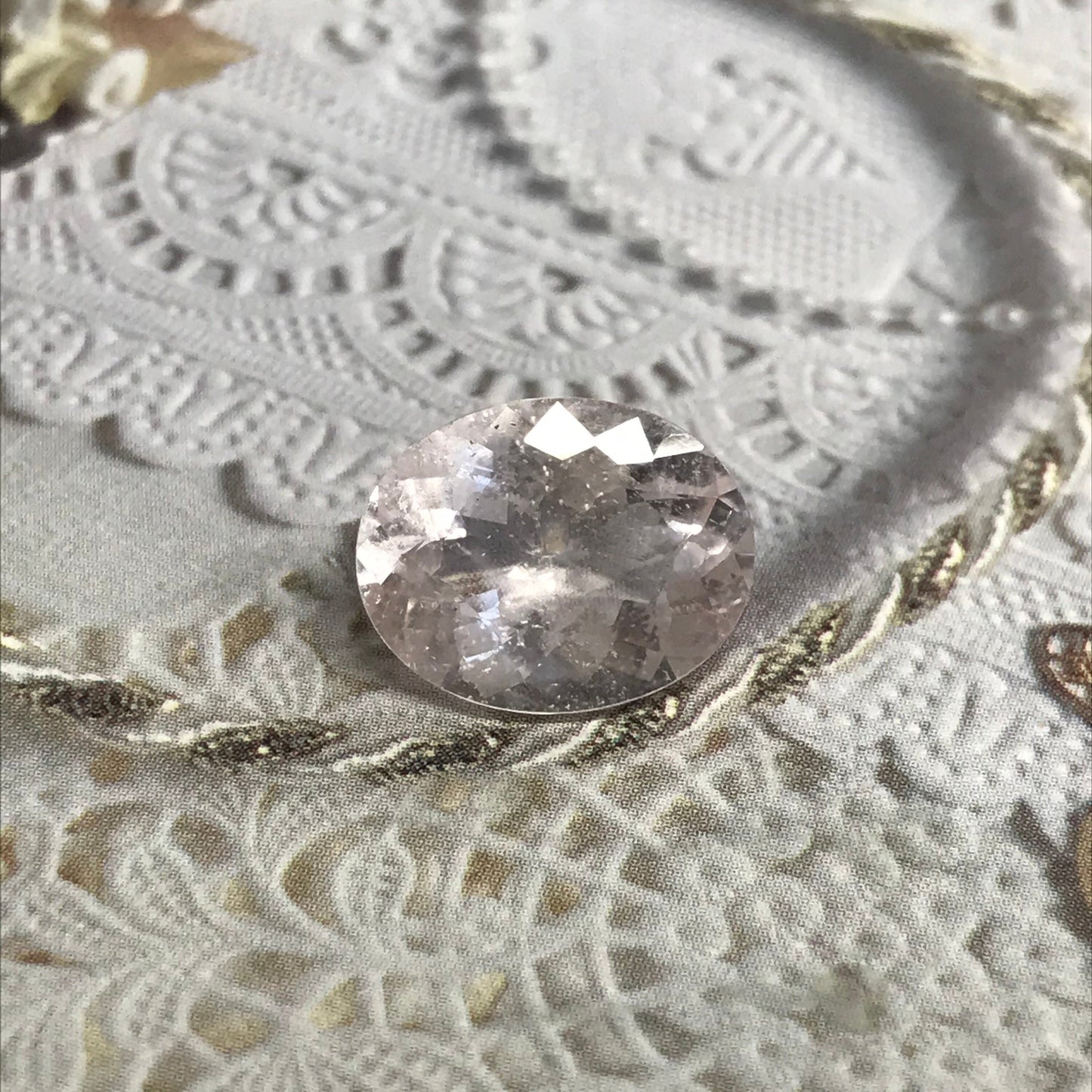 5.9 Ct Light Pink Morganite 14.4x11.5 mm Oval Cut, Unheated Pink Beryl, Faceted Loose Blush Stone