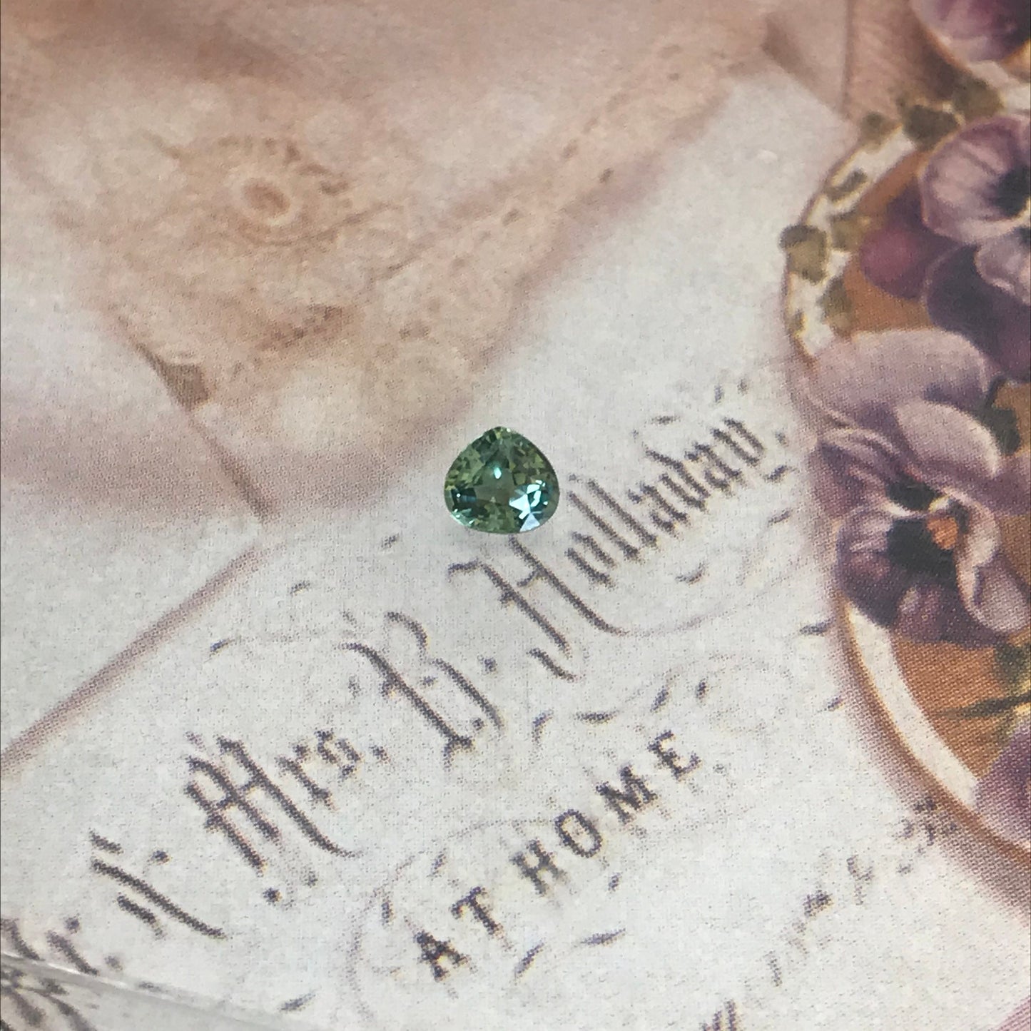 0.50 carat Natural Sapphire 4.7x4.5mm Fat Pear Cut Green Corundum Faceted Loose Unmounted Gemstone Earth Mined Genuine Stone