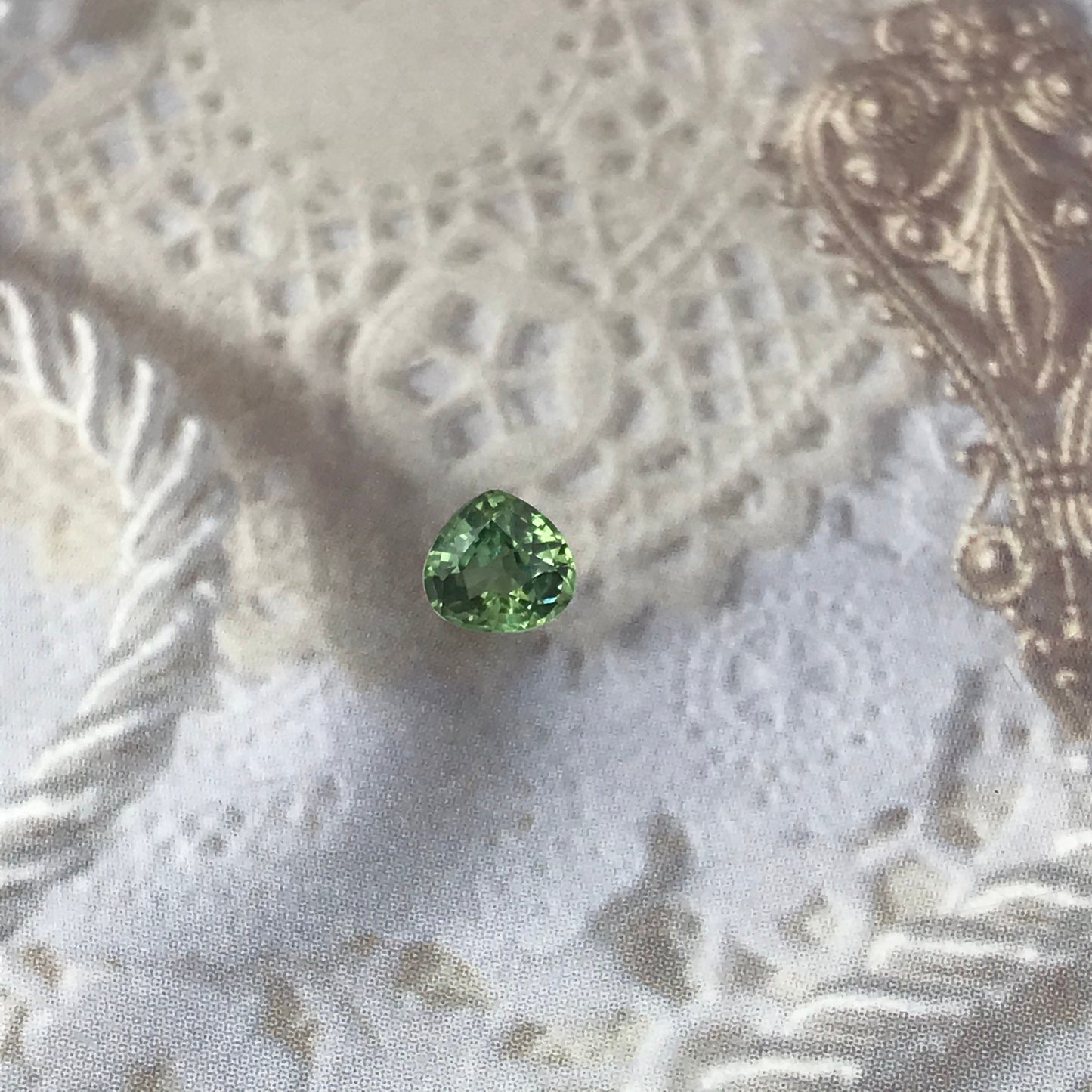 0.50 carat Natural Sapphire 4.7x4.5mm Fat Pear Cut Green Corundum Faceted Loose Unmounted Gemstone Earth Mined Genuine Stone