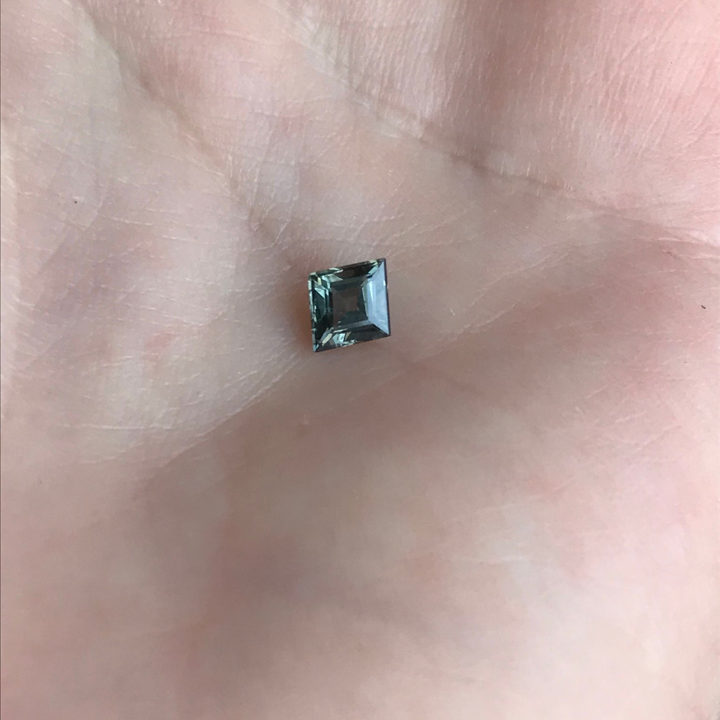 Natural Sapphire 6.3x5.5mm 0.61 Carat - Green to Purple Color Change Gemstone - Lozenege Cut  Corundum Gem Faceted Loose Unmounted