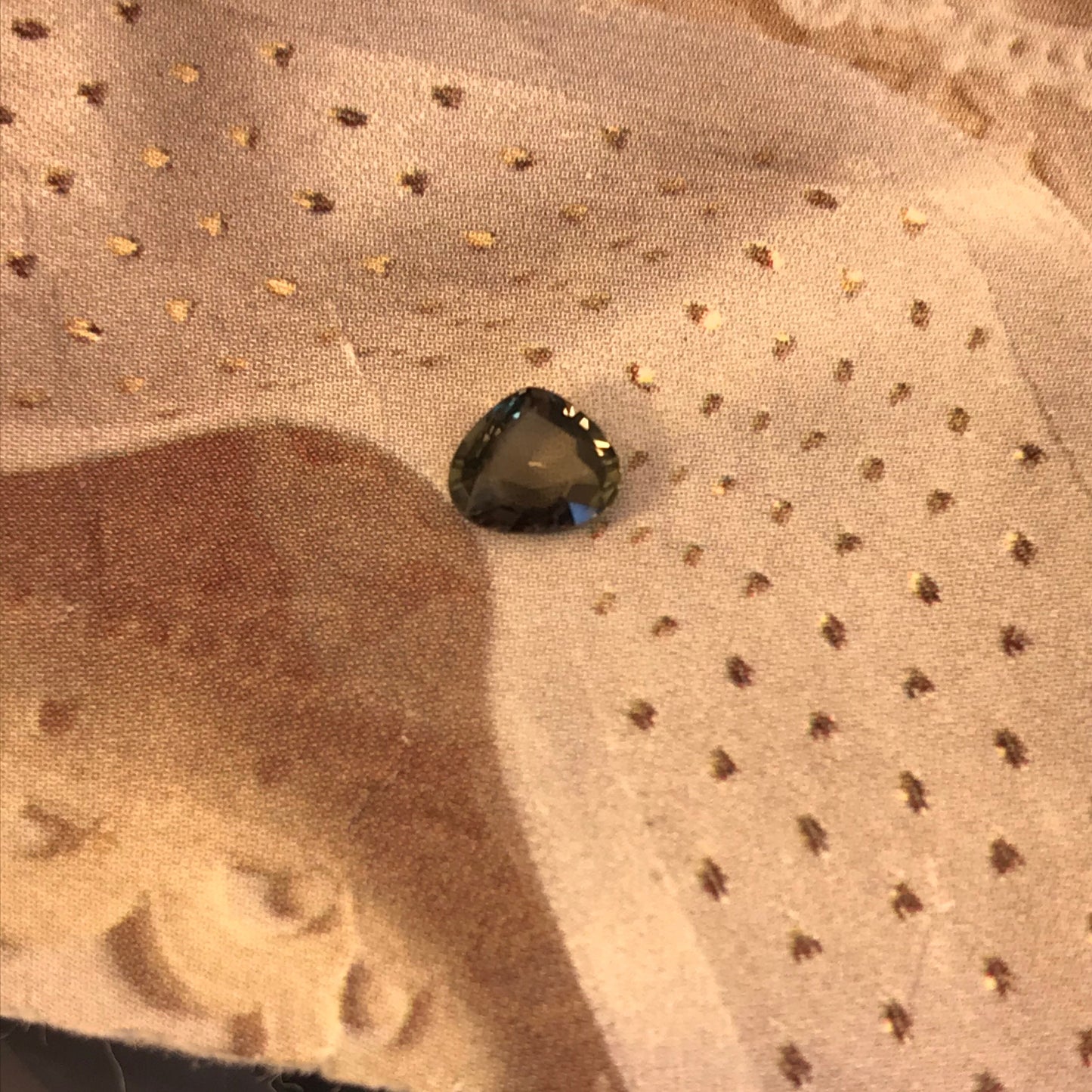 Color Change Natural Sapphire 5x5.7mm 0.66 Carat - Purple to Green Gemstone - Fat Pear Tear Drop Corundum Faceted Loose Unmounted