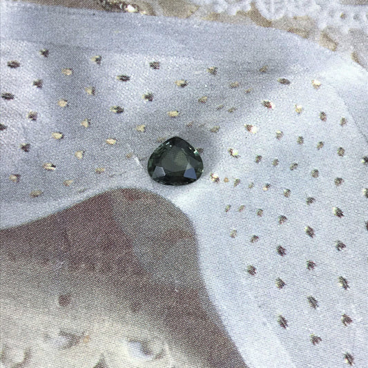 Color Change Natural Sapphire 5x5.7mm 0.66 Carat - Purple to Green Gemstone - Fat Pear Tear Drop Corundum Faceted Loose Unmounted