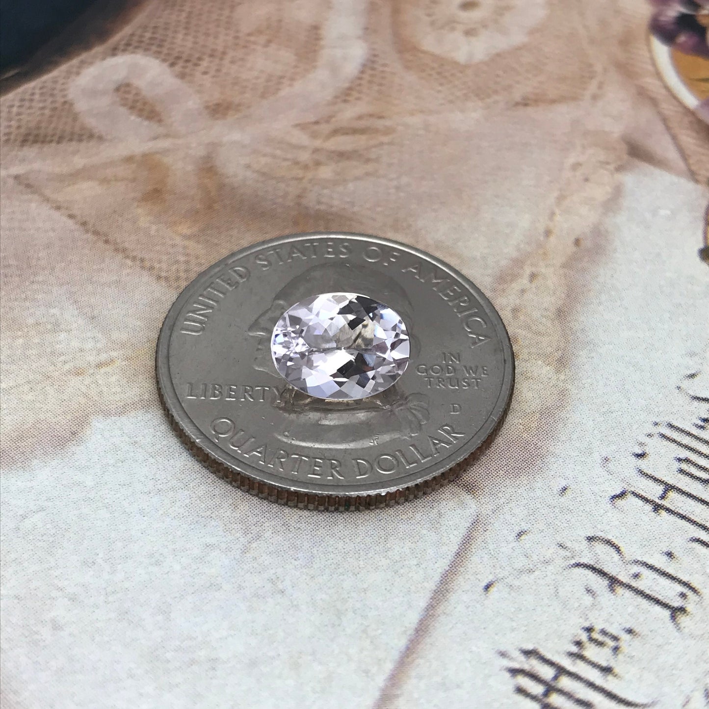 Light Pink Morganite 1.68 cts 9x7mm Oval Cut Light Peach Pink Faceted Gem Loose Beryl Gemstone Unmounted Stone 7x9mm US Seller Flowing Gems