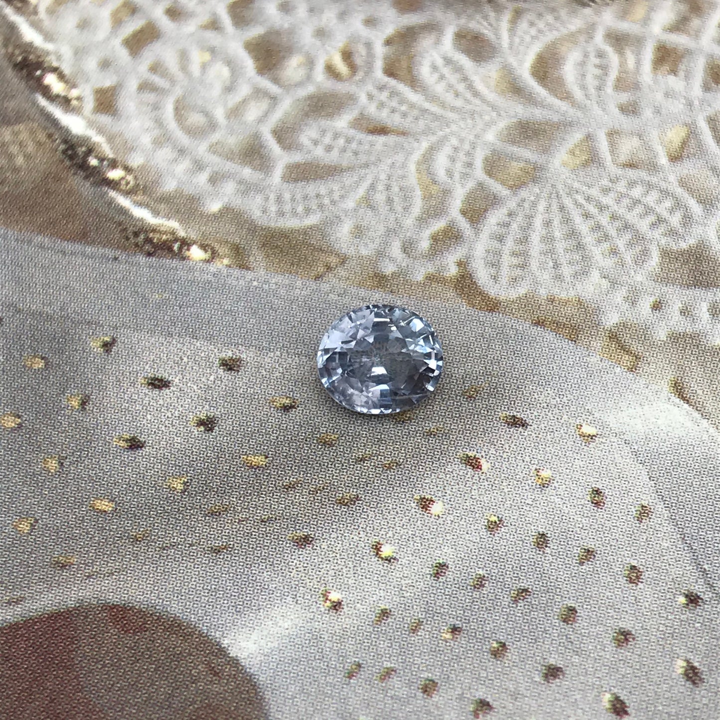 Natural Ice Blue Sapphire 5.8x5mm Oval 0.94 Carat Loose Faceted Corundum Unmounted Gemstone Earth Mined Gem Light Purplish Blue Sapphire