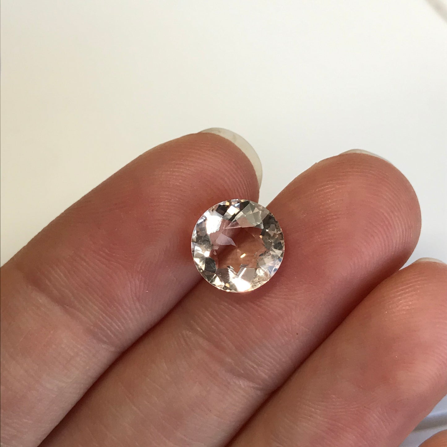9.3mm Round Peach Morganite 2.68 ct Round Cut Loose Gemstone For Engagement Ring Wholesale Blush Morganite Center stone, 9mm round