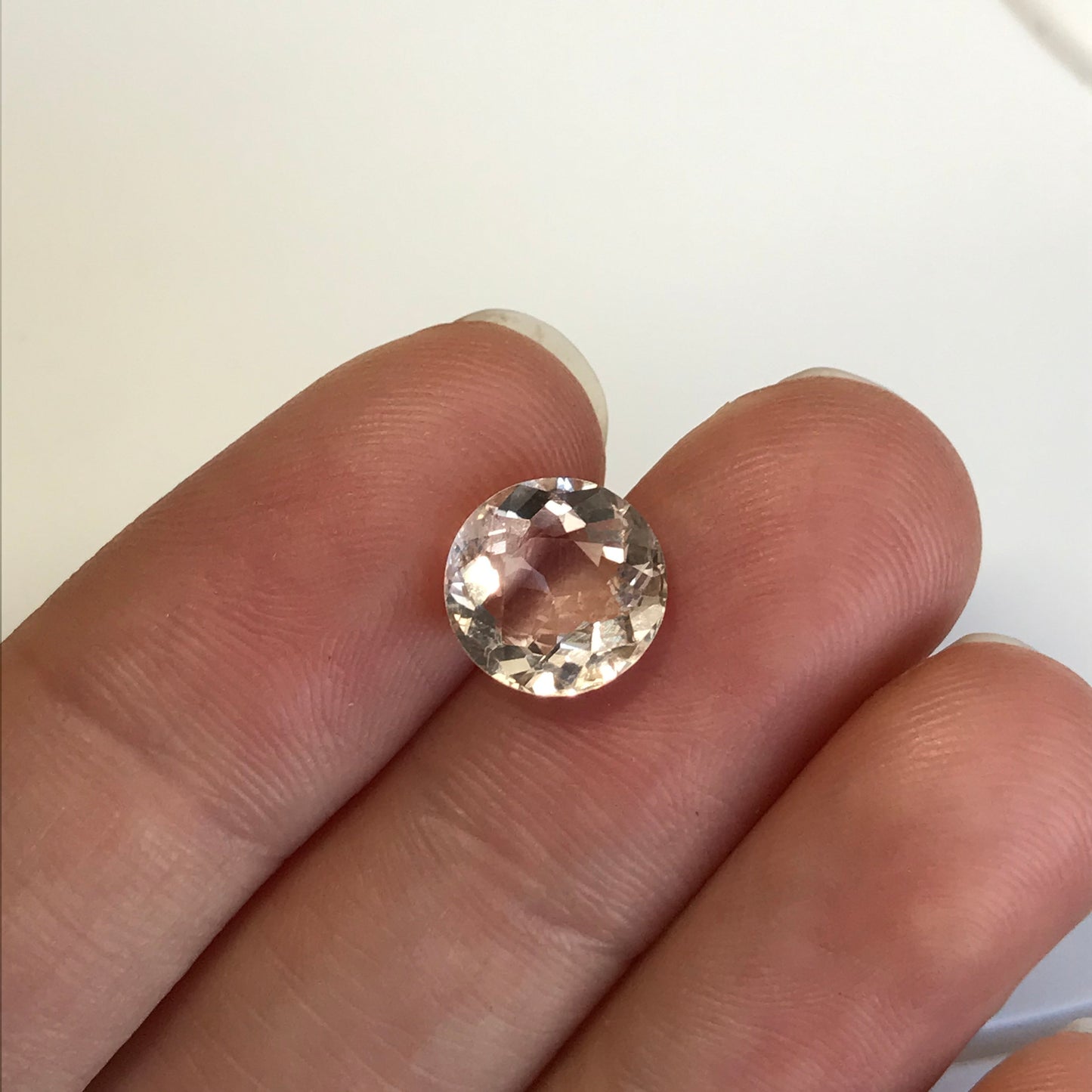 9.3mm Round Peach Morganite 2.68 ct Round Cut Loose Gemstone For Engagement Ring Wholesale Blush Morganite Center stone, 9mm round