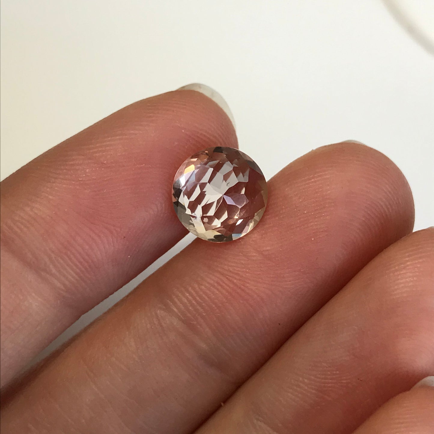 9.3mm Round Peach Morganite 2.68 ct Round Cut Loose Gemstone For Engagement Ring Wholesale Blush Morganite Center stone, 9mm round