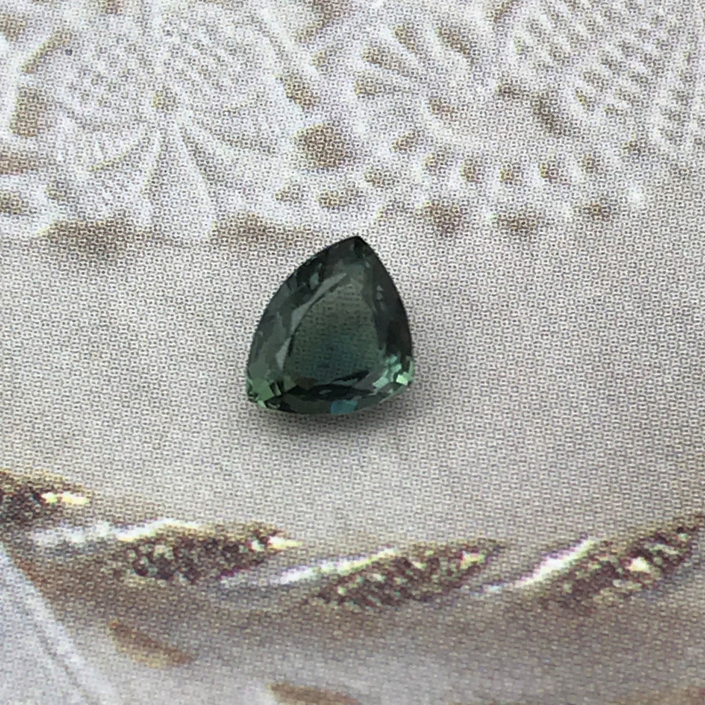 Natural Bluish Green Sapphire 6.3 x 5.2 mm 0.99 Carat Gemstone Trillion Cut Corundum Gem Faceted Loose Unmounted