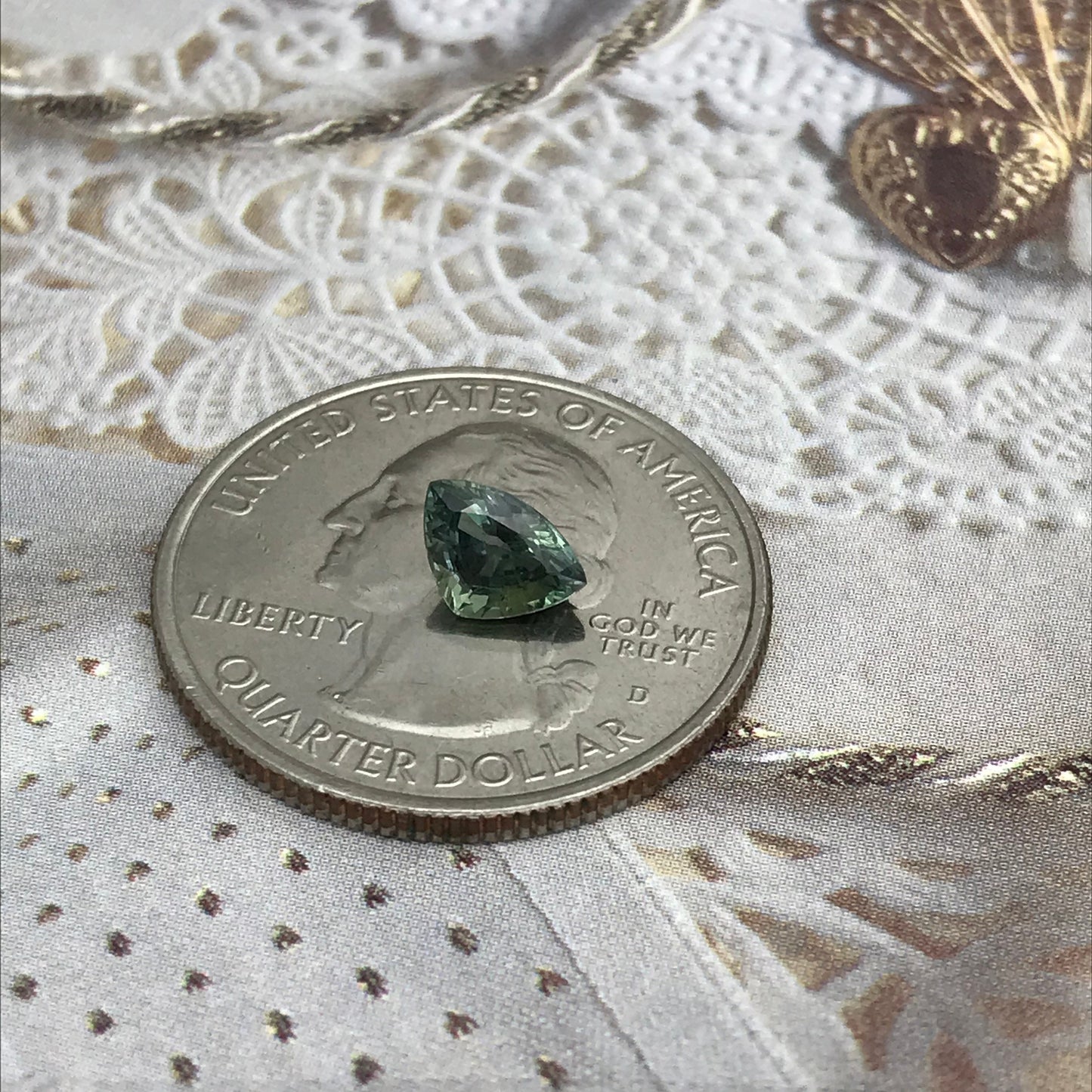 Natural Bluish Green Sapphire 7x5mm 0.95 Carat Gemstone Trillion Cut Corundum Gem Faceted Loose Unmounted