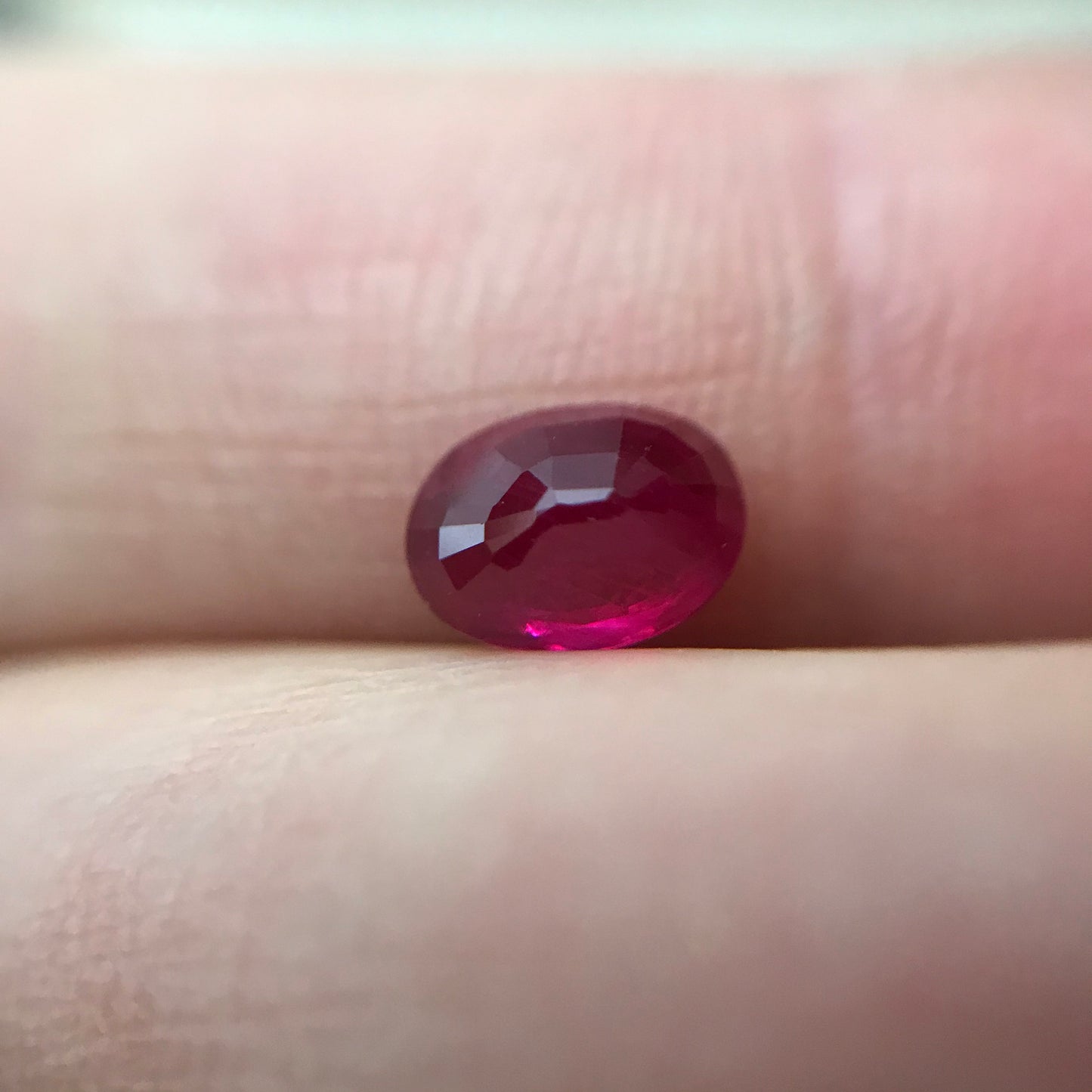 1.13 Ct Natural  Silky Ruby Heated 6.8x4.6mm Loose Ruby, Faceted Gemstone, Oval Cut, Reclaimed Gemstone, Red July Birthstone, Earth Mined