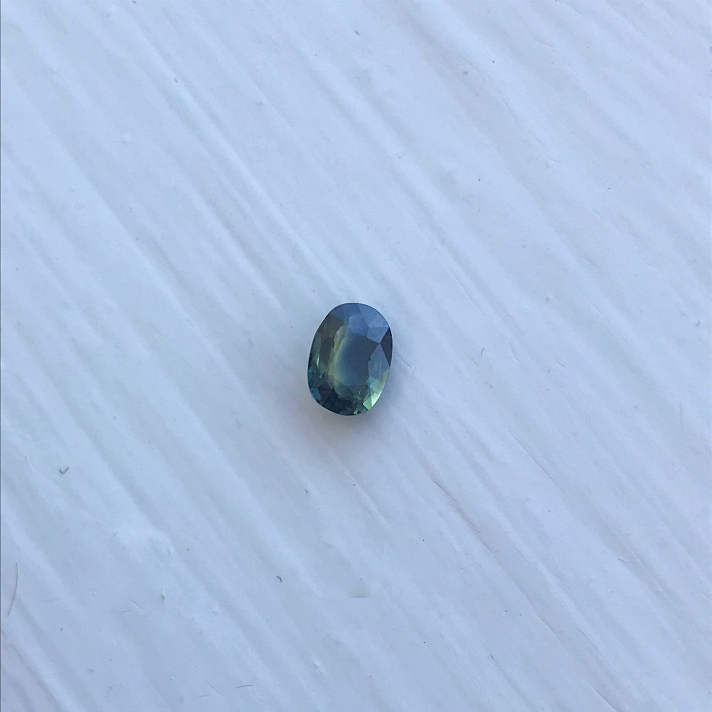 Natural Bi-Color Sapphire 6.4x4.6mm Oval 0.76 Carat Corundum Faceted Loose Unmounted Gemstone Earth Mined Gem - US Seller - Peacock Sapphire