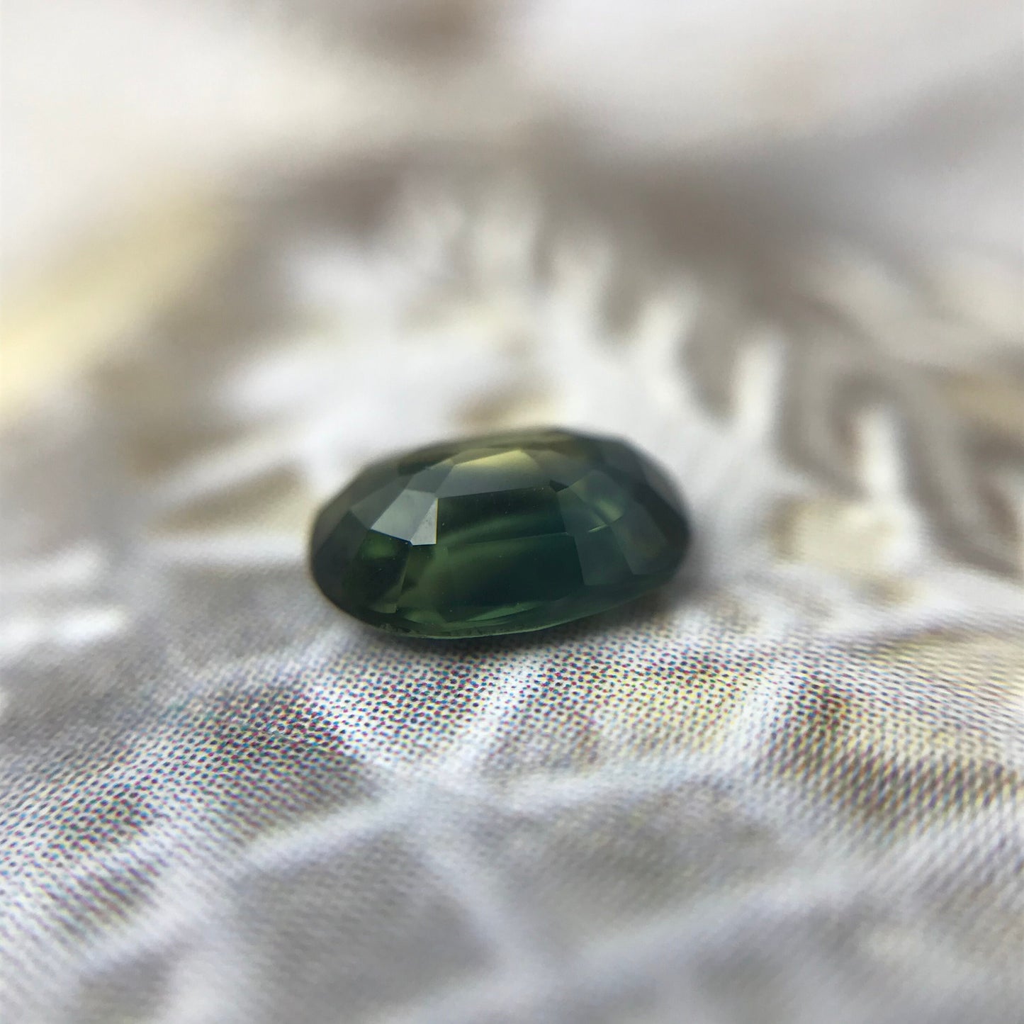 Natural Bi-Color Sapphire 6.4x4.6mm Oval 0.76 Carat Corundum Faceted Loose Unmounted Gemstone Earth Mined Gem - US Seller - Peacock Sapphire