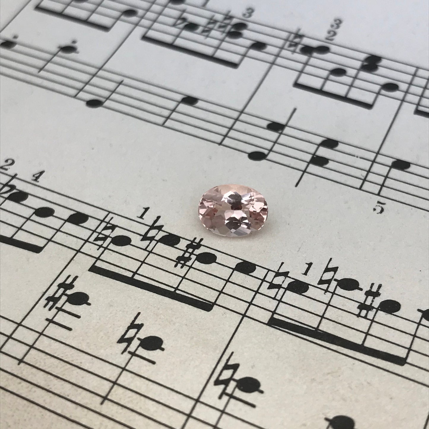 Rich Peachy Pink Morganite 1.24 Carat 8x6 mm Oval Cut Morganite, Faceted Loose Beryl Unmounted Gemstone for Jewelry