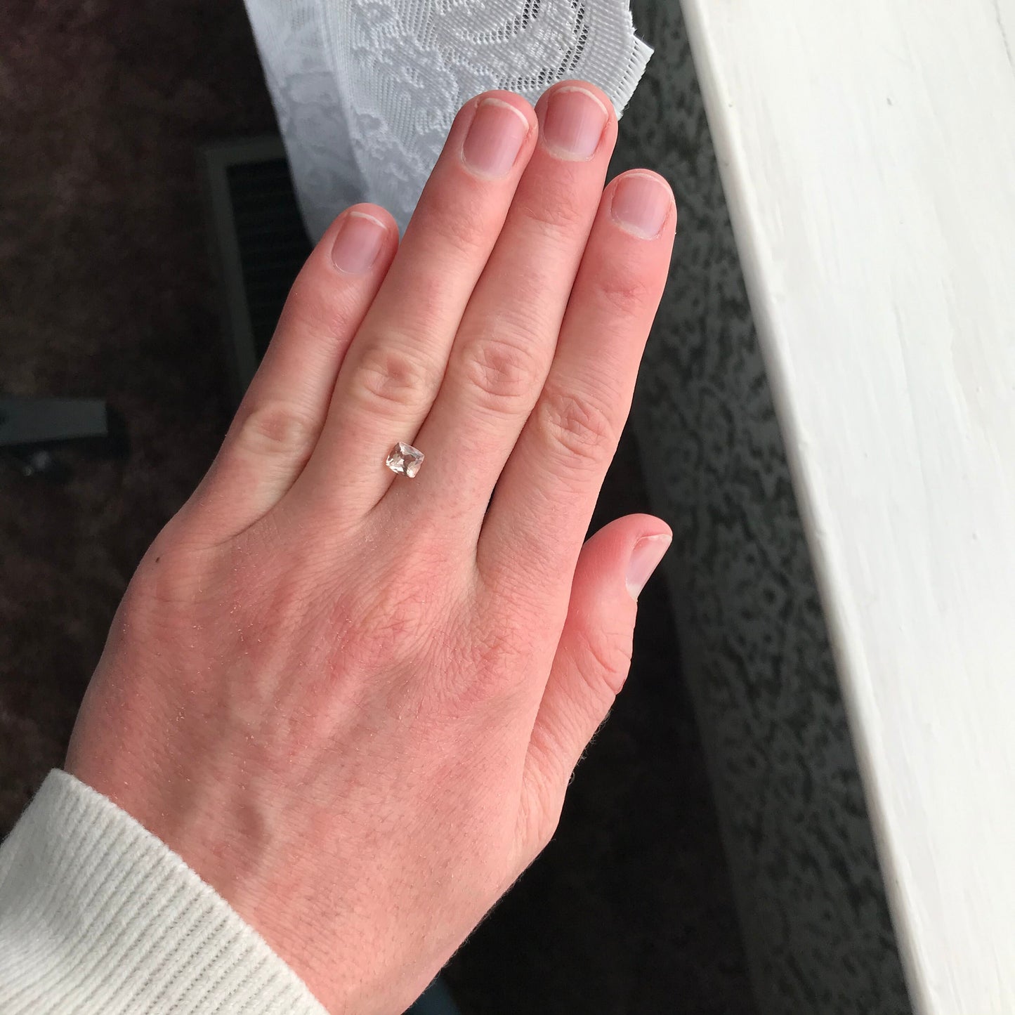 5.5x5 mm Morganite 0.70 Carat Square Cushion Cut Peachy Pink Loose Gem Faceted Unmounted Gemstone