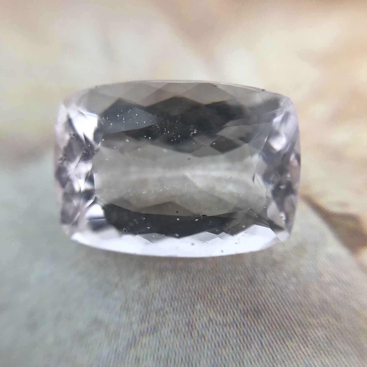 Morganite 13.2x9.6mm 5.39 Carat Rectangle Cushion Cut Light Pink Loose Gem Faceted Unmounted Gemstone