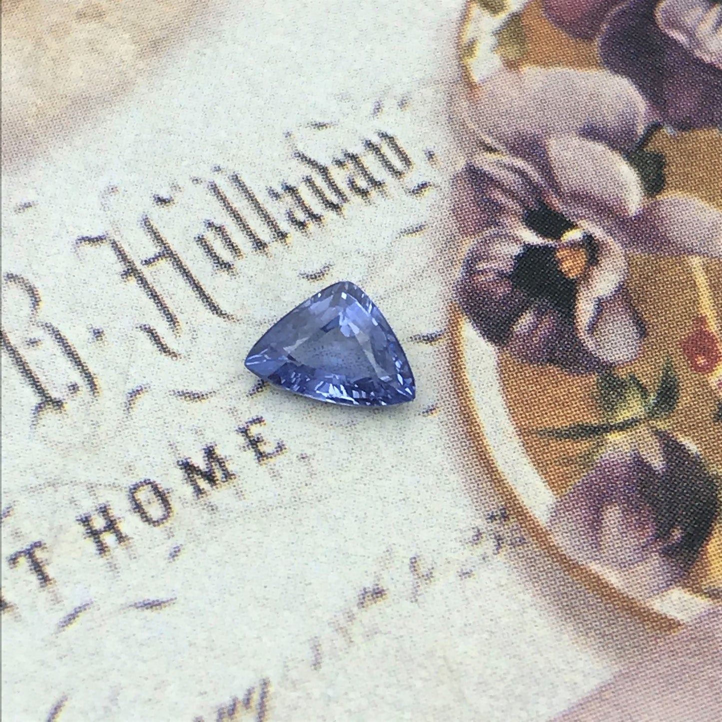 Natural Medium Light Blue Sapphire 7.3x5.2mm Trillion Triangle 0.85 carat Corundum Gem Faceted Loose Unmounted Gemstone Heated Sapphire