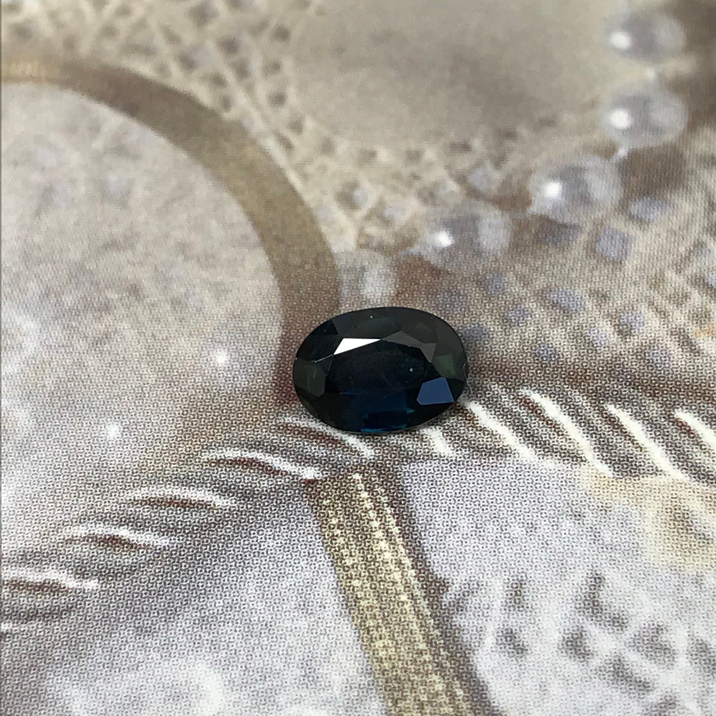 7x5mm Natural Deep Blue Sapphire Oval 0.92 carat, Reclaimed Gem, Faceted Loose Greenish Blue Sapphire, Heated, Ethically Sourced Gemstone ct
