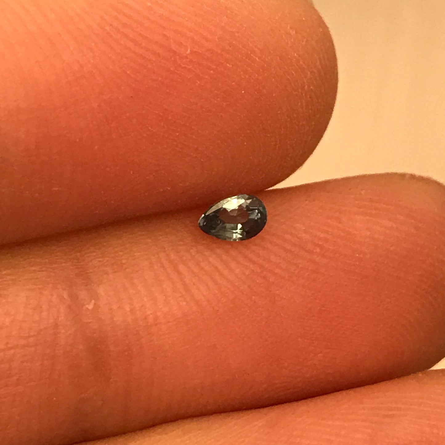 0.19 Carat Natural Alexandrite Chrysoberyl 3.7x2.5mm Pear Blue Green Purple Loose Real Gemstone Faceted Gem Rare Color Change 0.2 ct