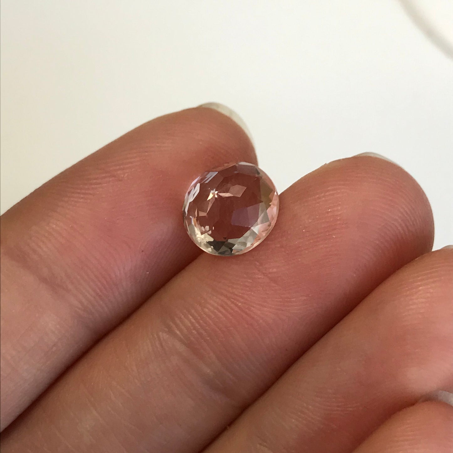 9.3mm Round Peach Morganite 2.68 ct Round Cut Loose Gemstone For Engagement Ring Wholesale Blush Morganite Center stone, 9mm round