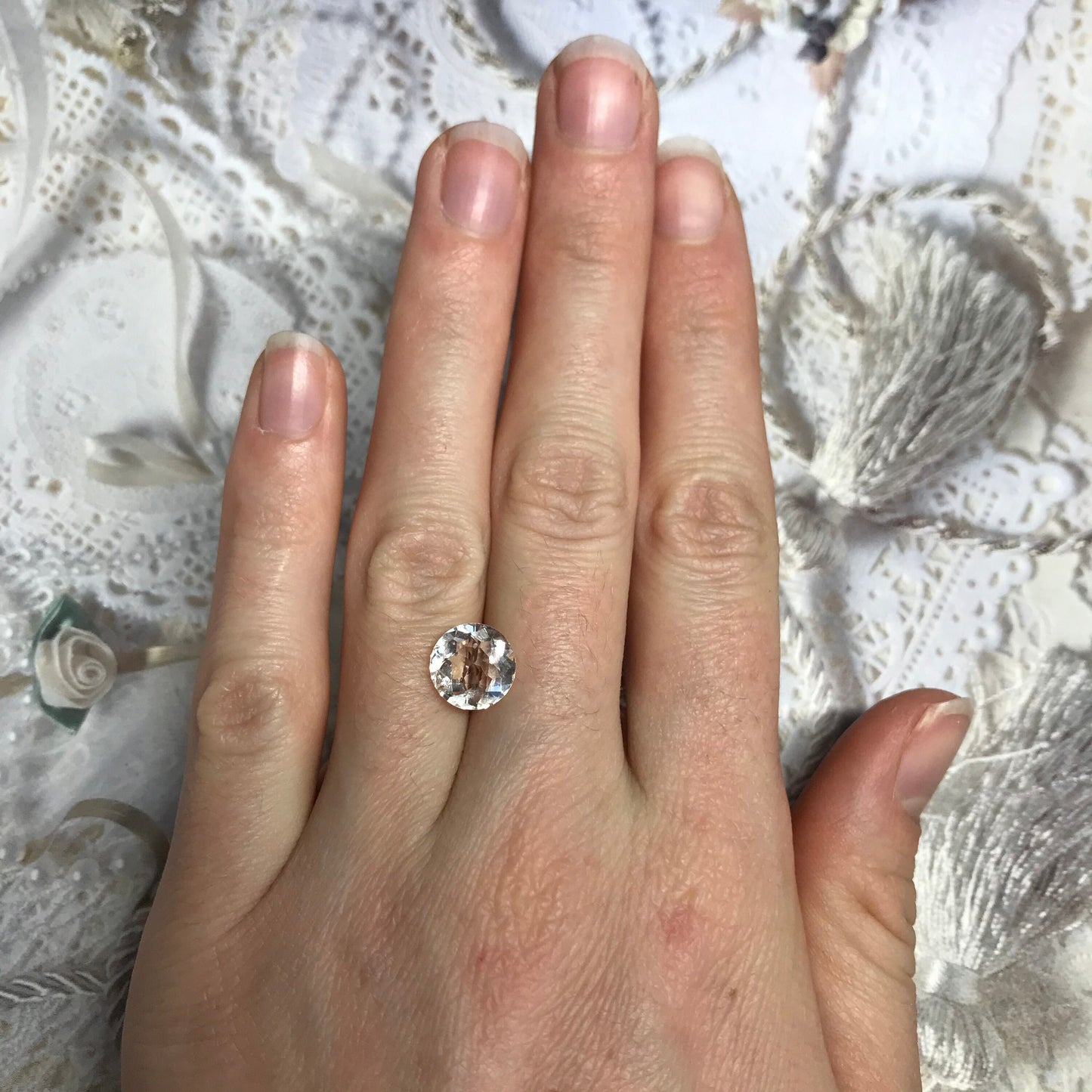 9.3mm Round Peach Morganite 2.68 ct Round Cut Loose Gemstone For Engagement Ring Wholesale Blush Morganite Center stone, 9mm round