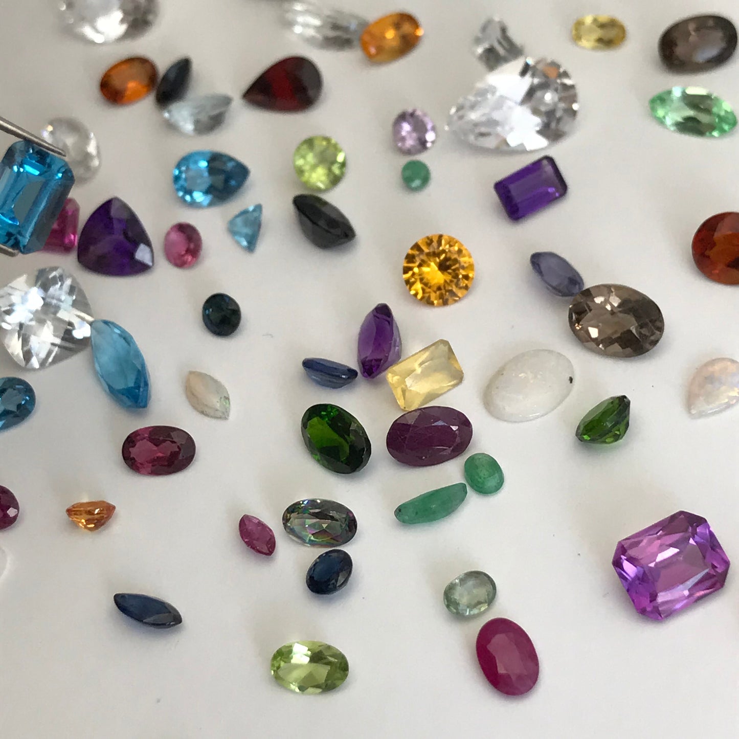 One-Surprise Gemstone! Loose Faceted Precious and Semiprecious Gem, Between 3x4mm-12x8mm, Topaz, Citrine, Amethyst, Ruby, Sapphire, Emerald,