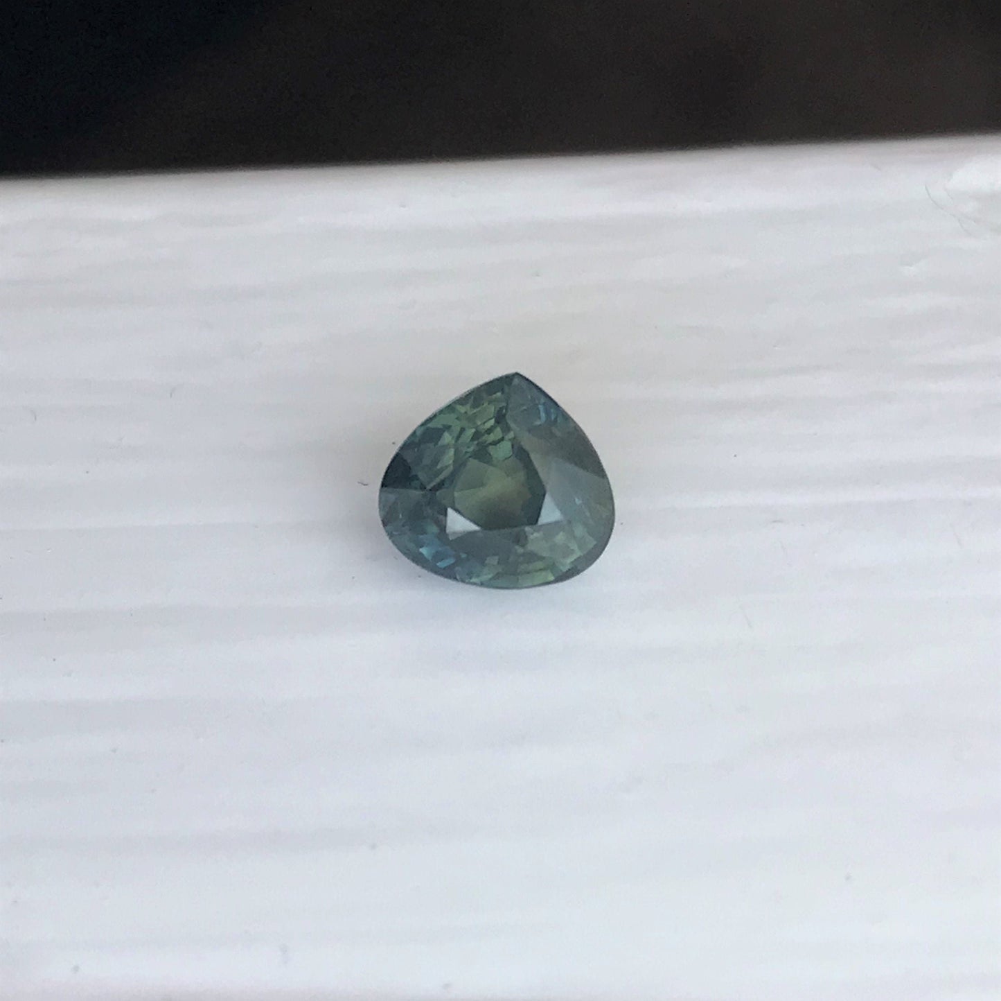 Natural Sapphire 6.6x7.2mm Fat Pear Cut 2 carat Bluish Green Corundum Faceted Loose Unmounted Gemstone Earth Mined Genuine Stone