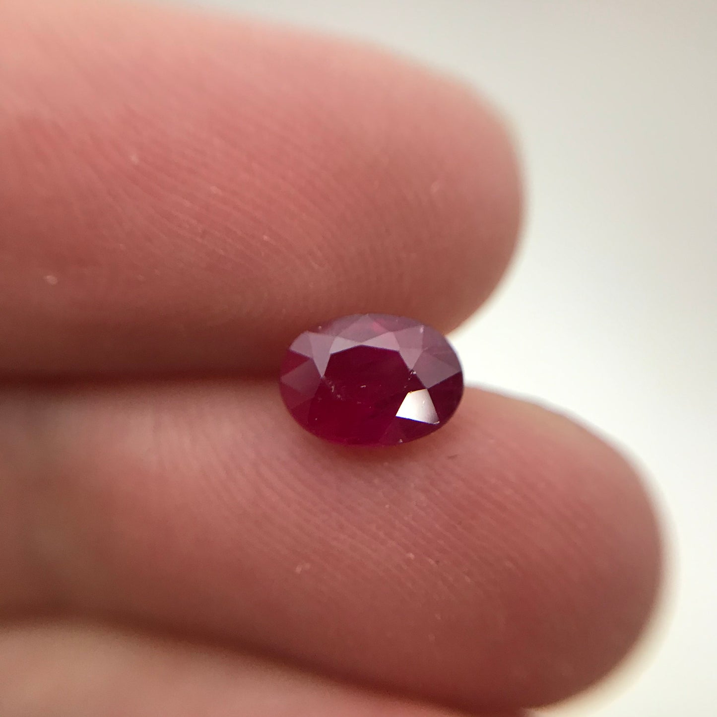 1.13 Ct Natural  Silky Ruby Heated 6.8x4.6mm Loose Ruby, Faceted Gemstone, Oval Cut, Reclaimed Gemstone, Red July Birthstone, Earth Mined