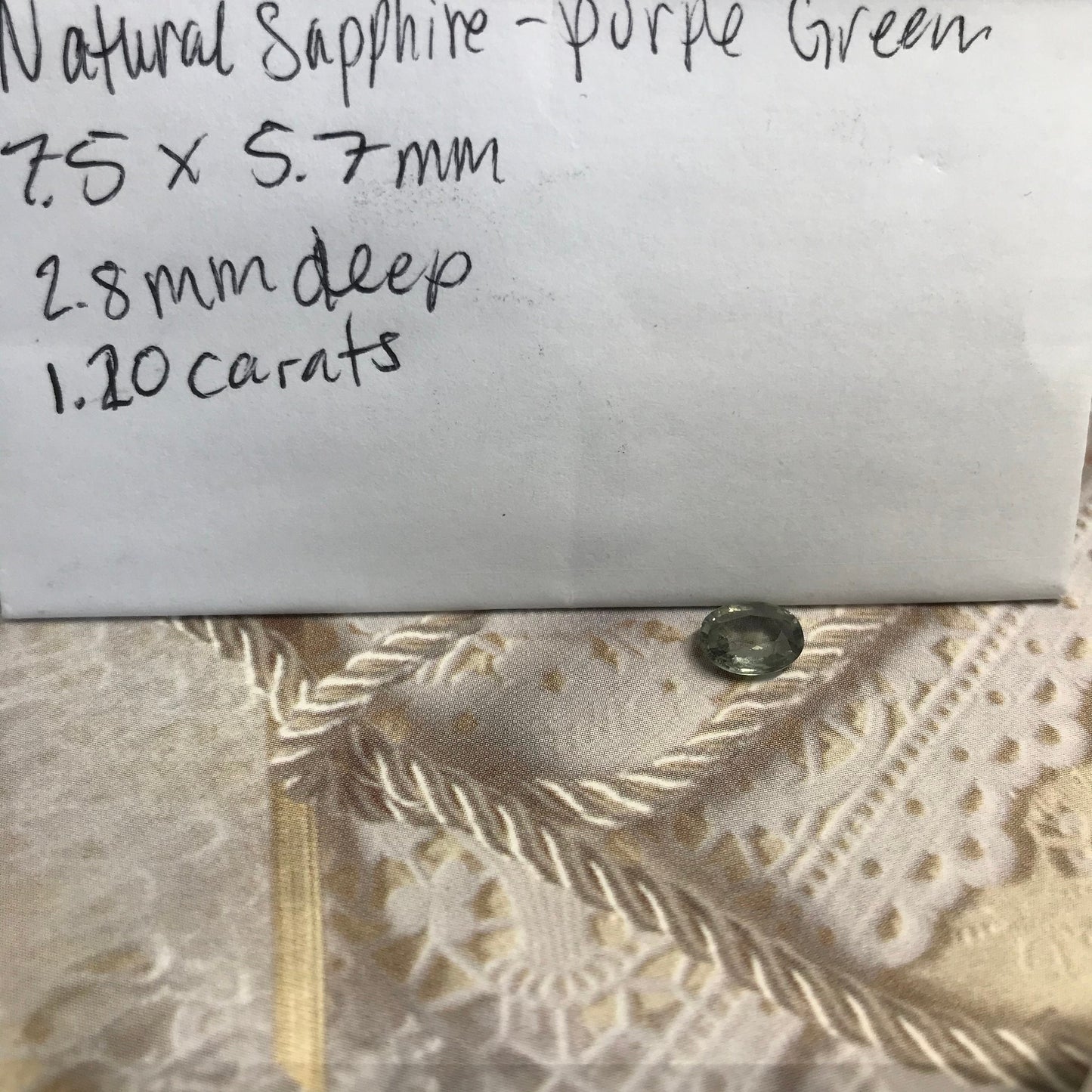 Color Change Natural Sapphire 7.5x5.7 mm Oval 1.20 Carat - Purple to Green Untreated Gemstone - Corundum Gem Faceted Loose Unmounted