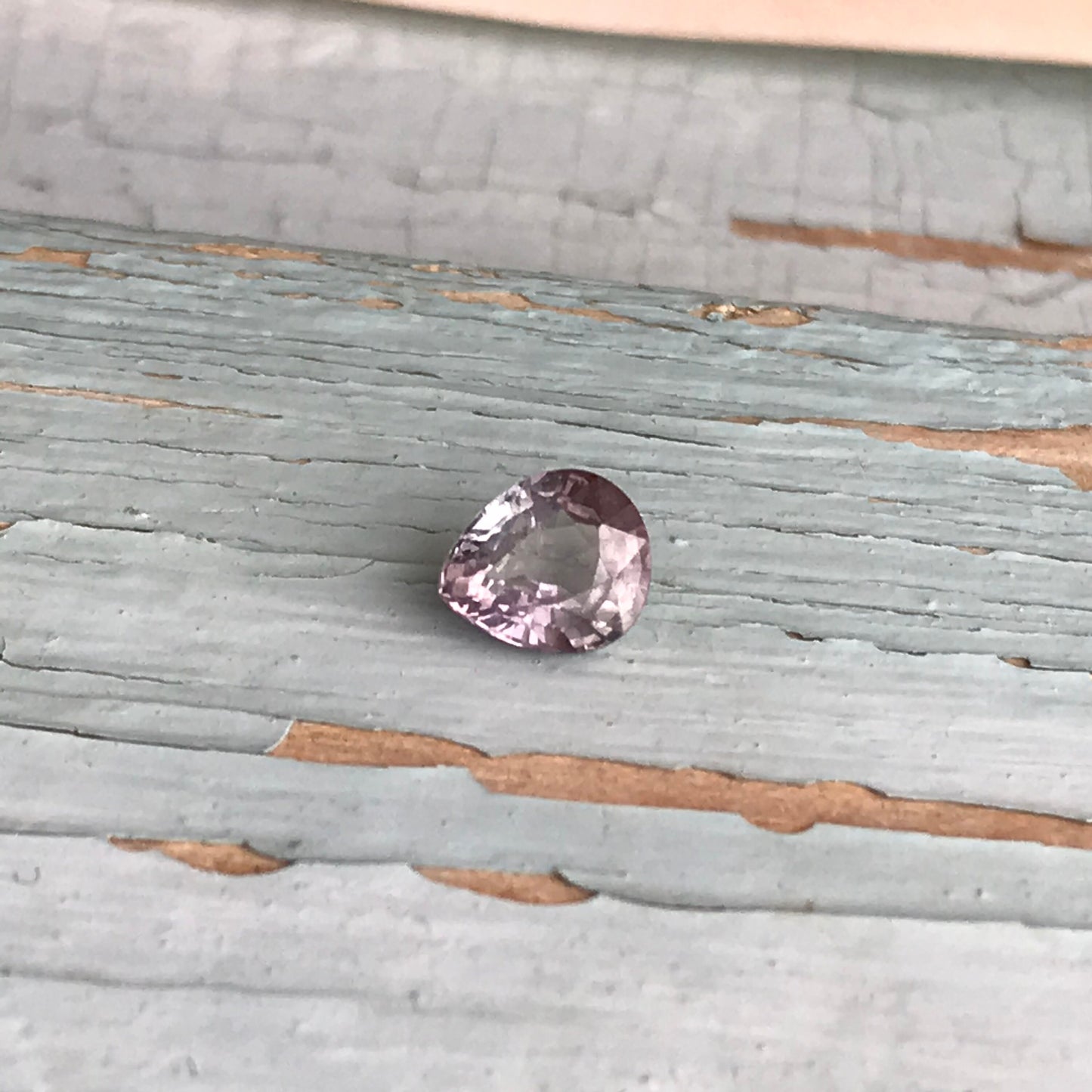 Bi-Color Natural Sapphire 6.2x5.3 mm 1 Carat - Green Purple Sapphire Loose Gemstone - Pear Corundum Gem Faceted Unmounted