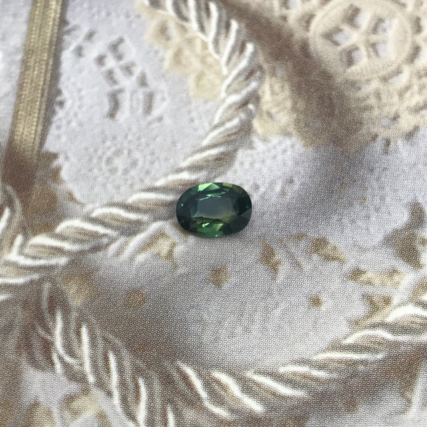 Natural Bi-Color Sapphire 6.4x4.6mm Oval 0.76 Carat Corundum Faceted Loose Unmounted Gemstone Earth Mined Gem - US Seller - Peacock Sapphire